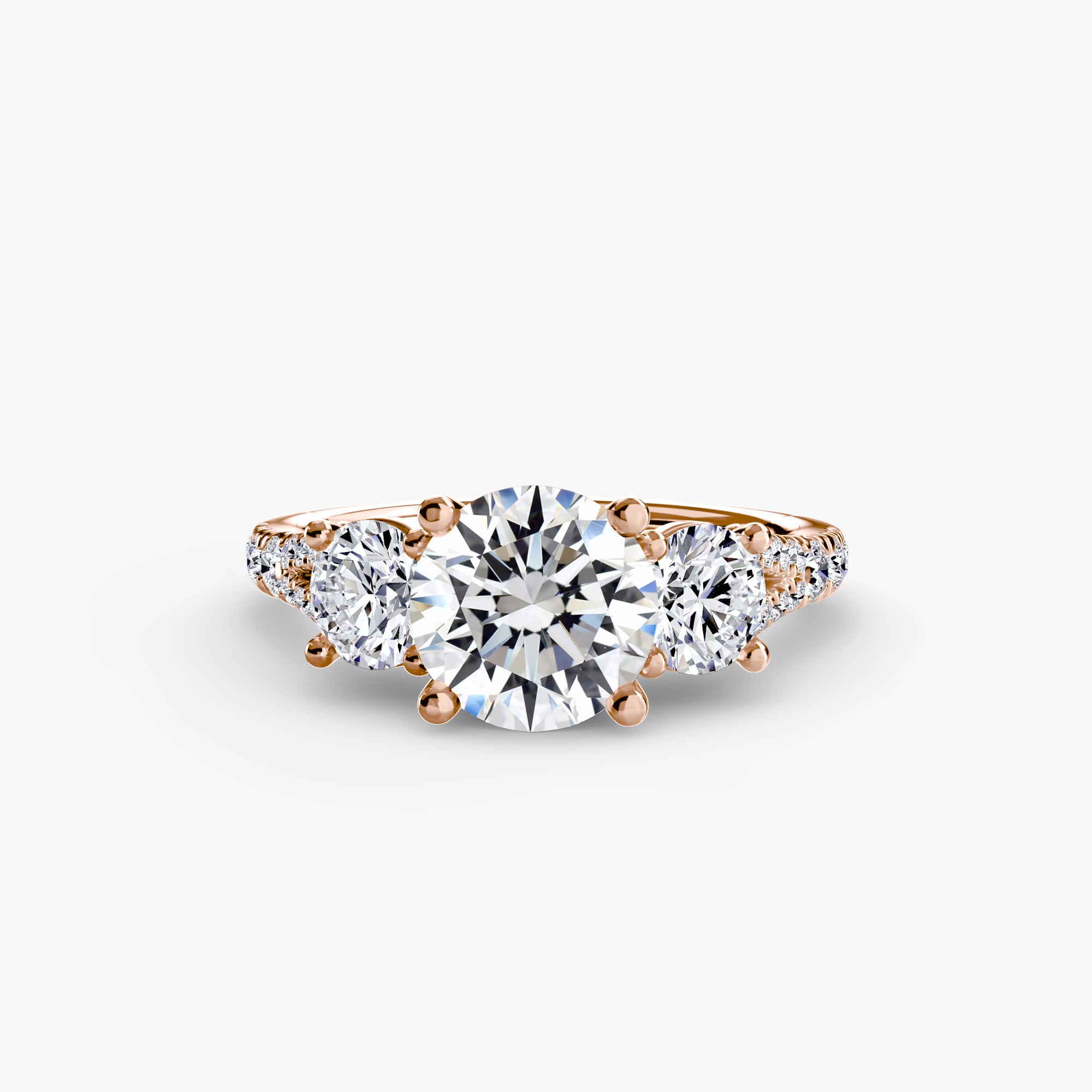 Three-Stone with Pavé Band 3 - VYKA Diamonds