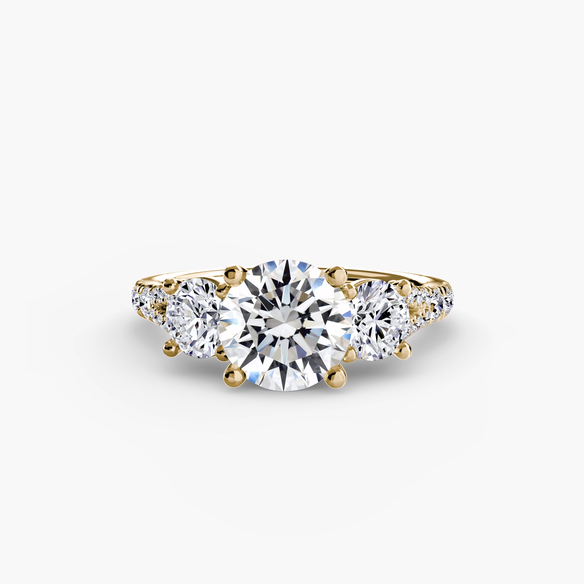 Three-Stone with Pavé Band 3 - VYKA Diamonds