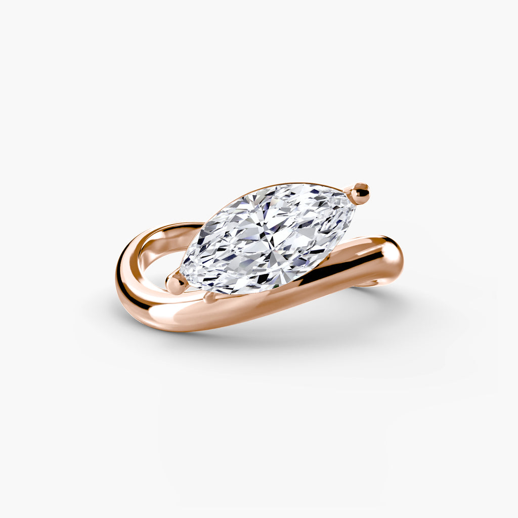 The Wave Ring - diamond engagement ring - VYKA Diamonds