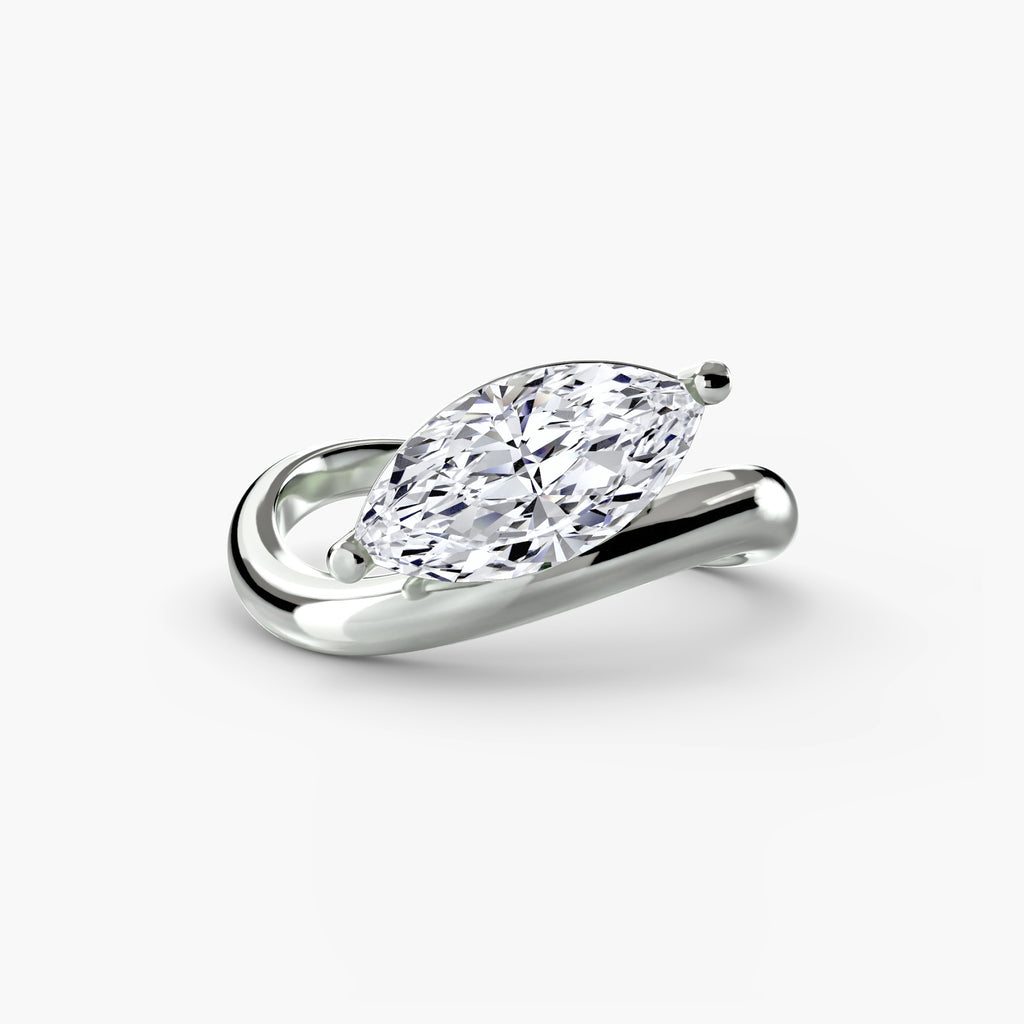 The Wave Ring - diamond engagement ring - VYKA Diamonds