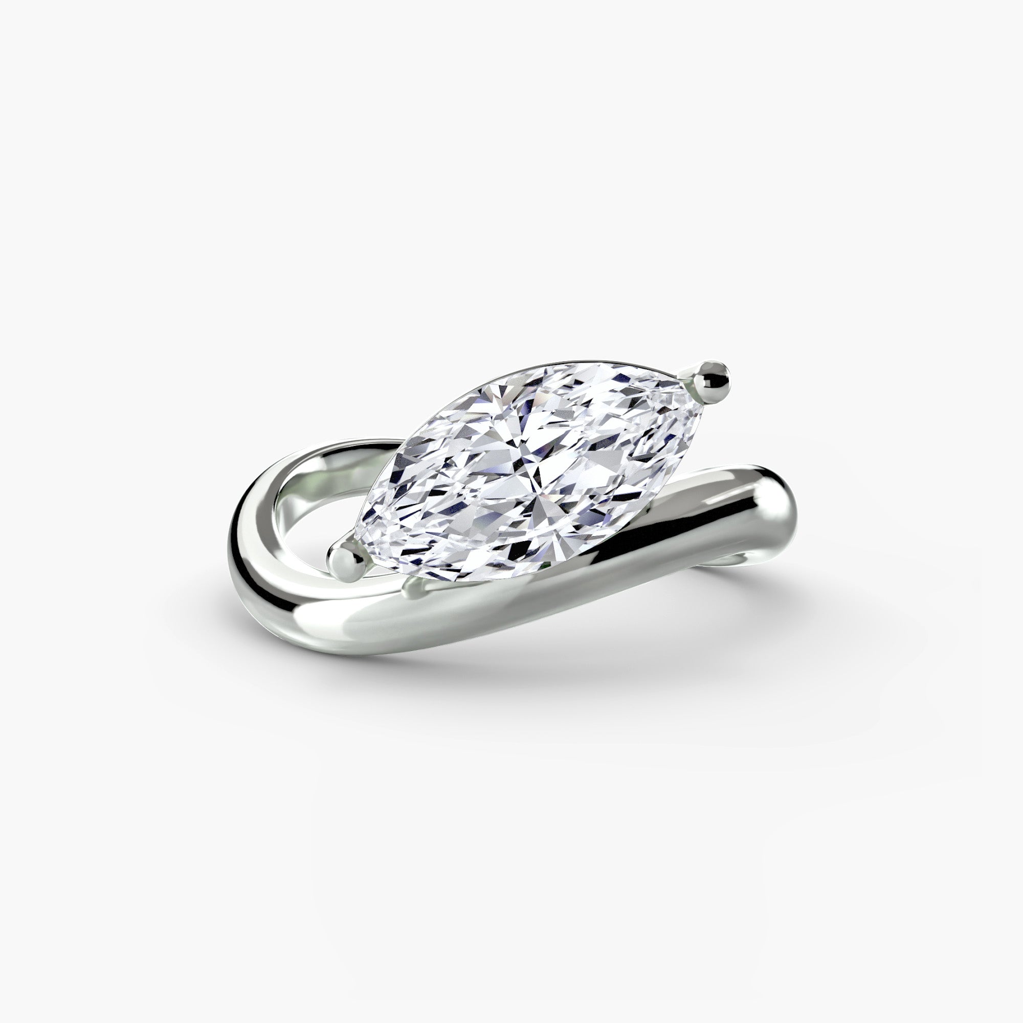 The Wave Ring - diamond engagement ring - VYKA Diamonds