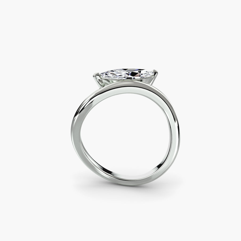 The Wave Ring - diamond engagement ring - VYKA Diamonds