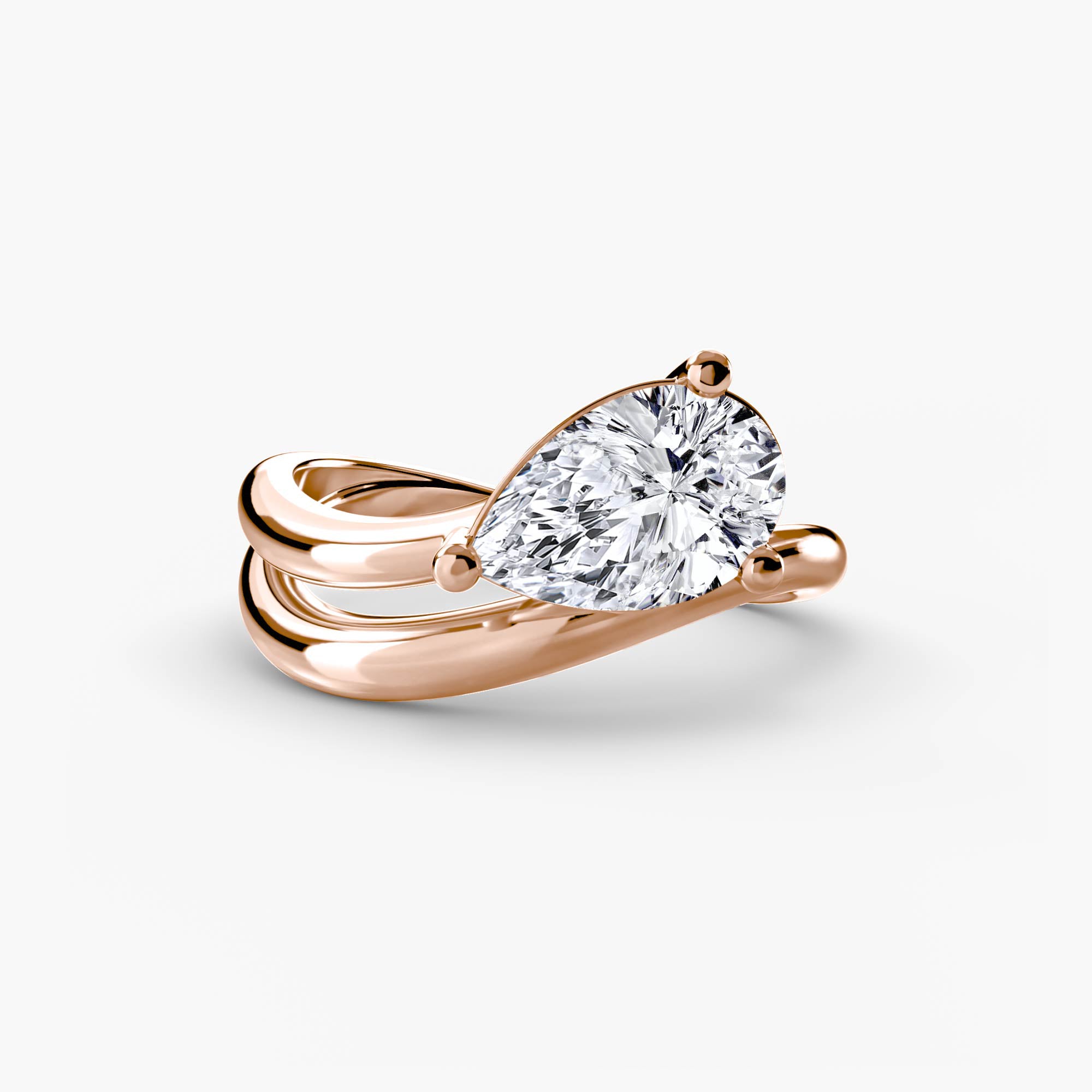 The Wave Ring 2 - diamond engagement ring - VYKA Diamonds