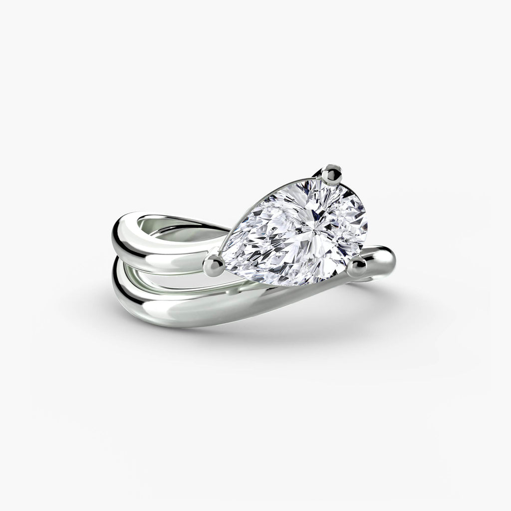 The Wave Ring 2 - diamond engagement ring - VYKA Diamonds