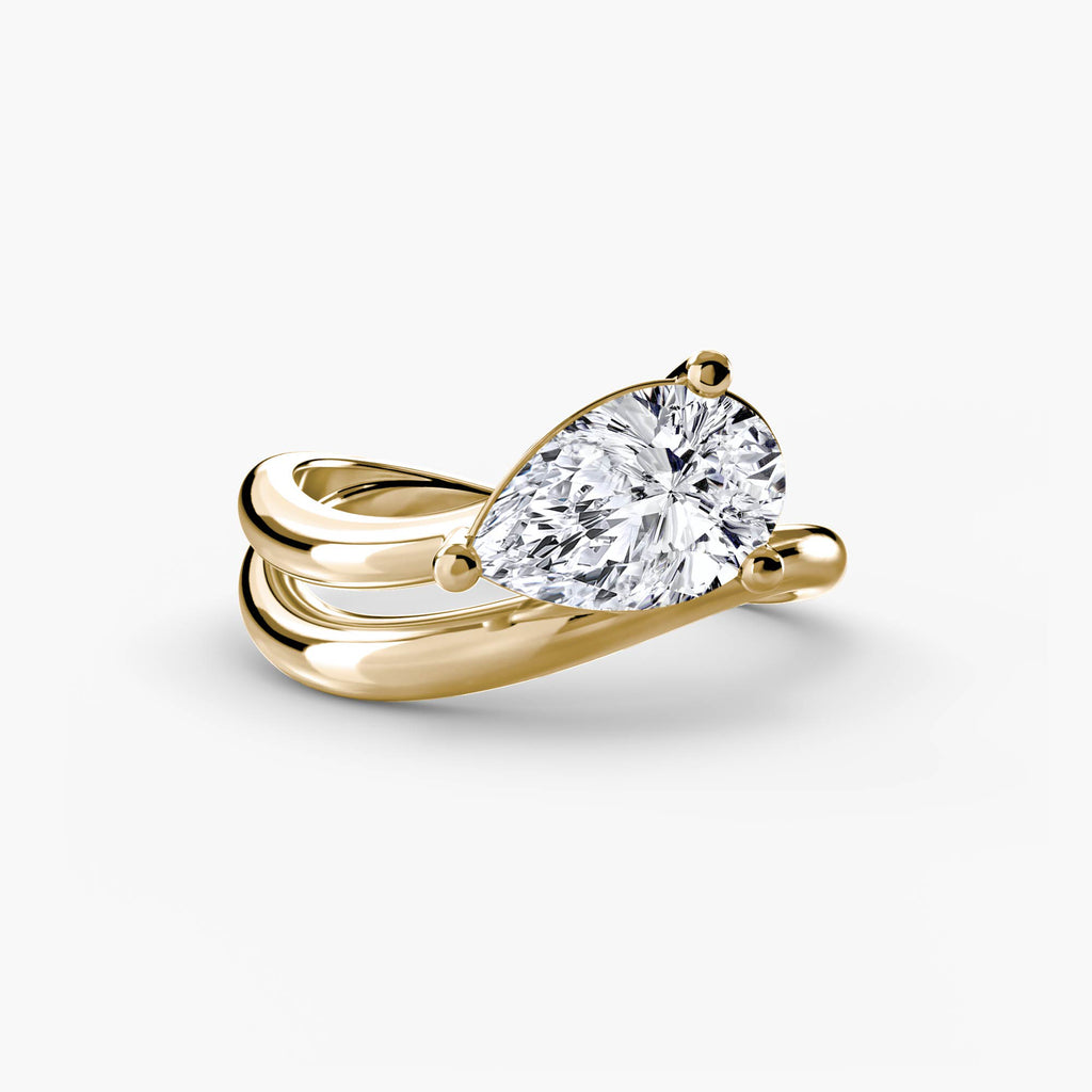 The Wave Ring 2 - diamond engagement ring - VYKA Diamonds
