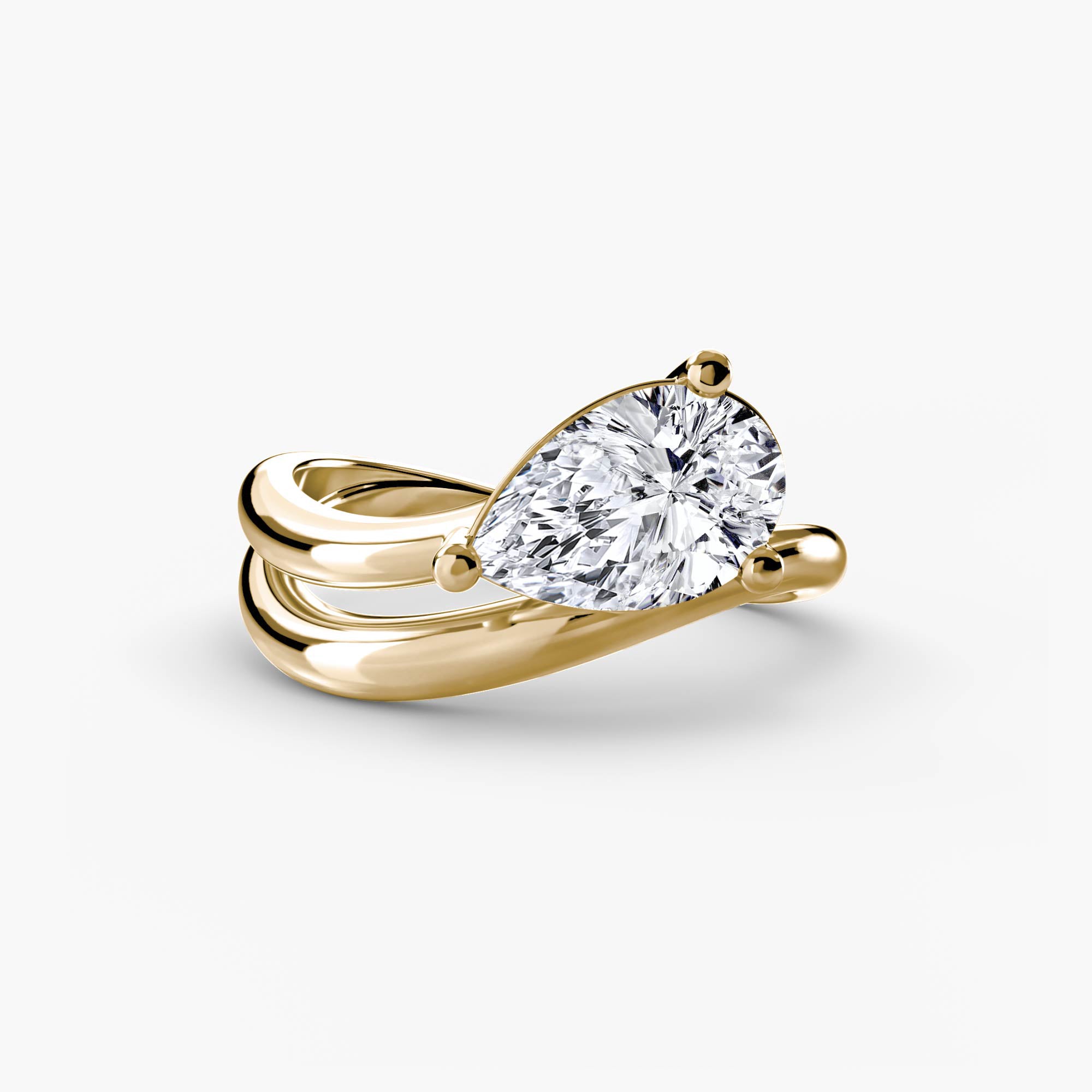 The Wave Ring 2 - diamond engagement ring - VYKA Diamonds