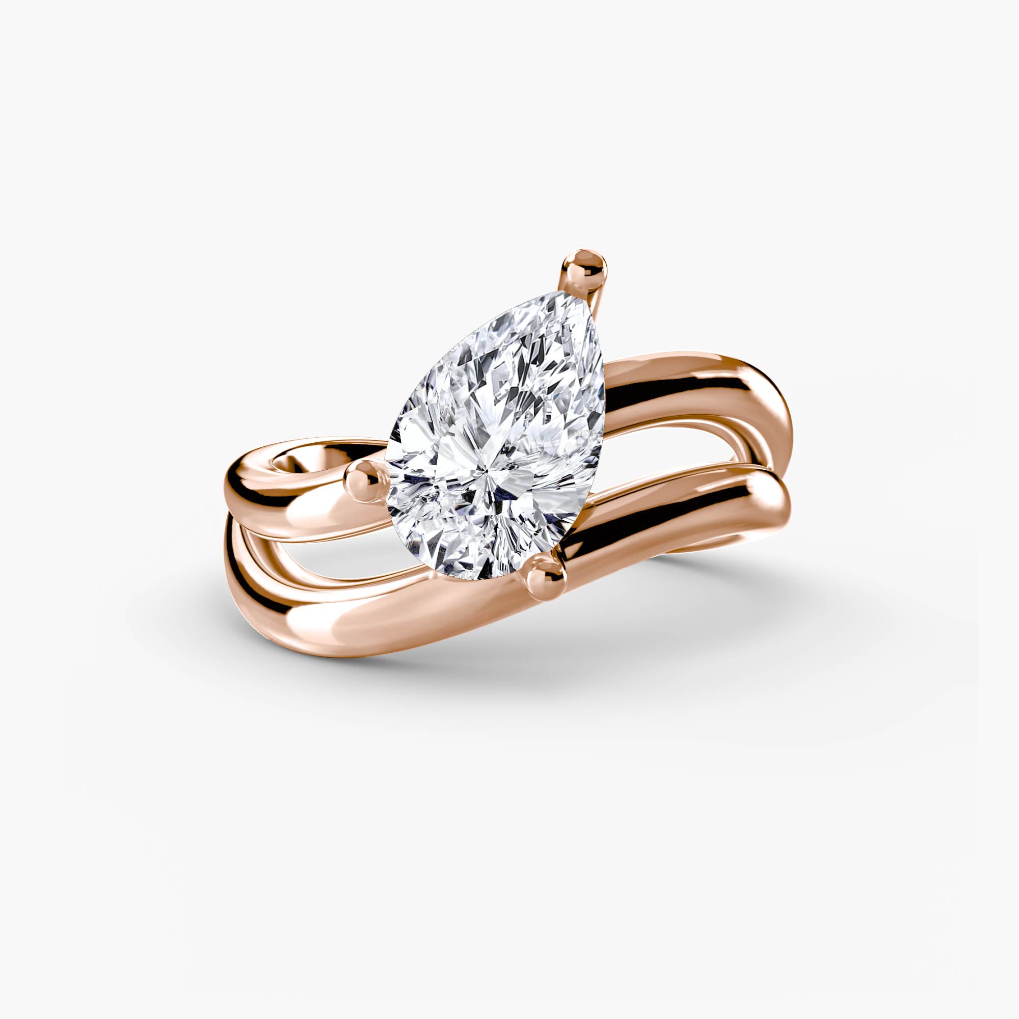 The Wave Ring 3 - diamond engagement ring - VYKA Diamonds