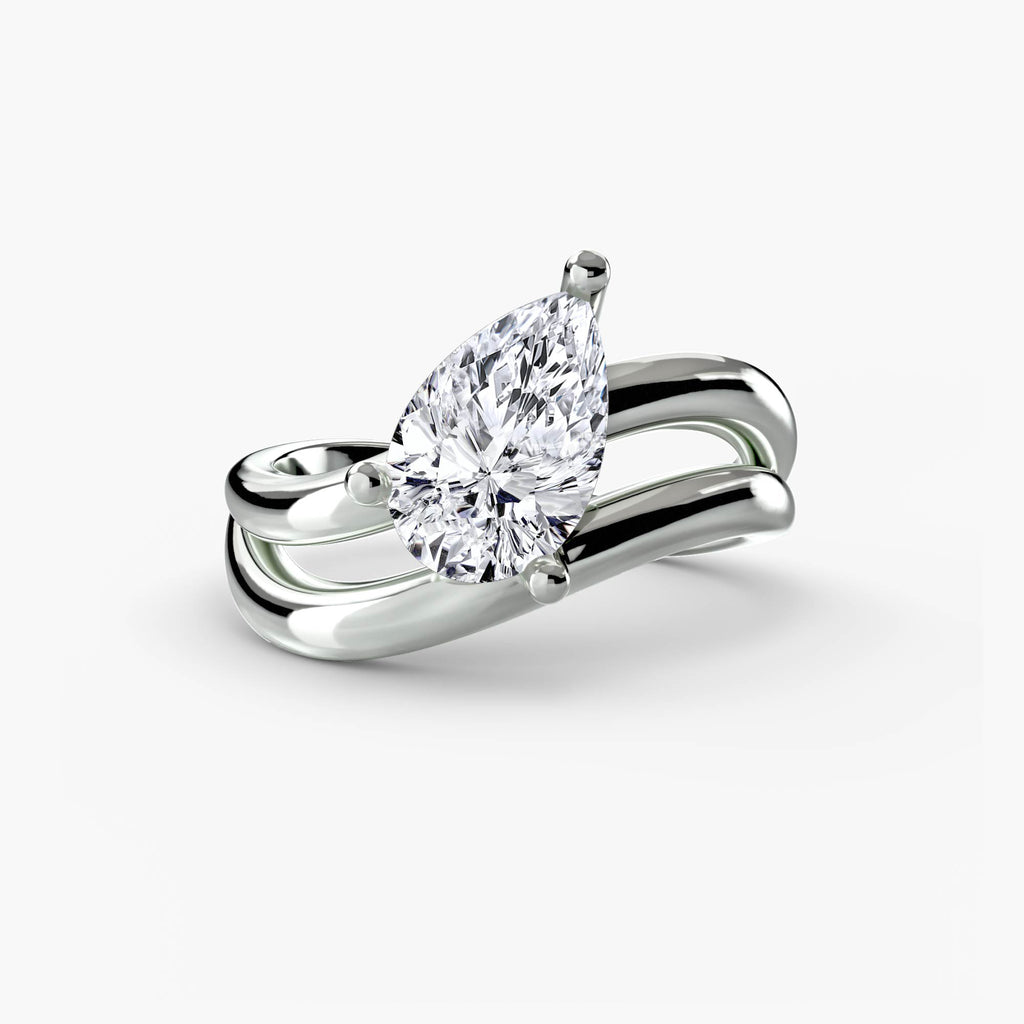 The Wave Ring 3 - diamond engagement ring - VYKA Diamonds