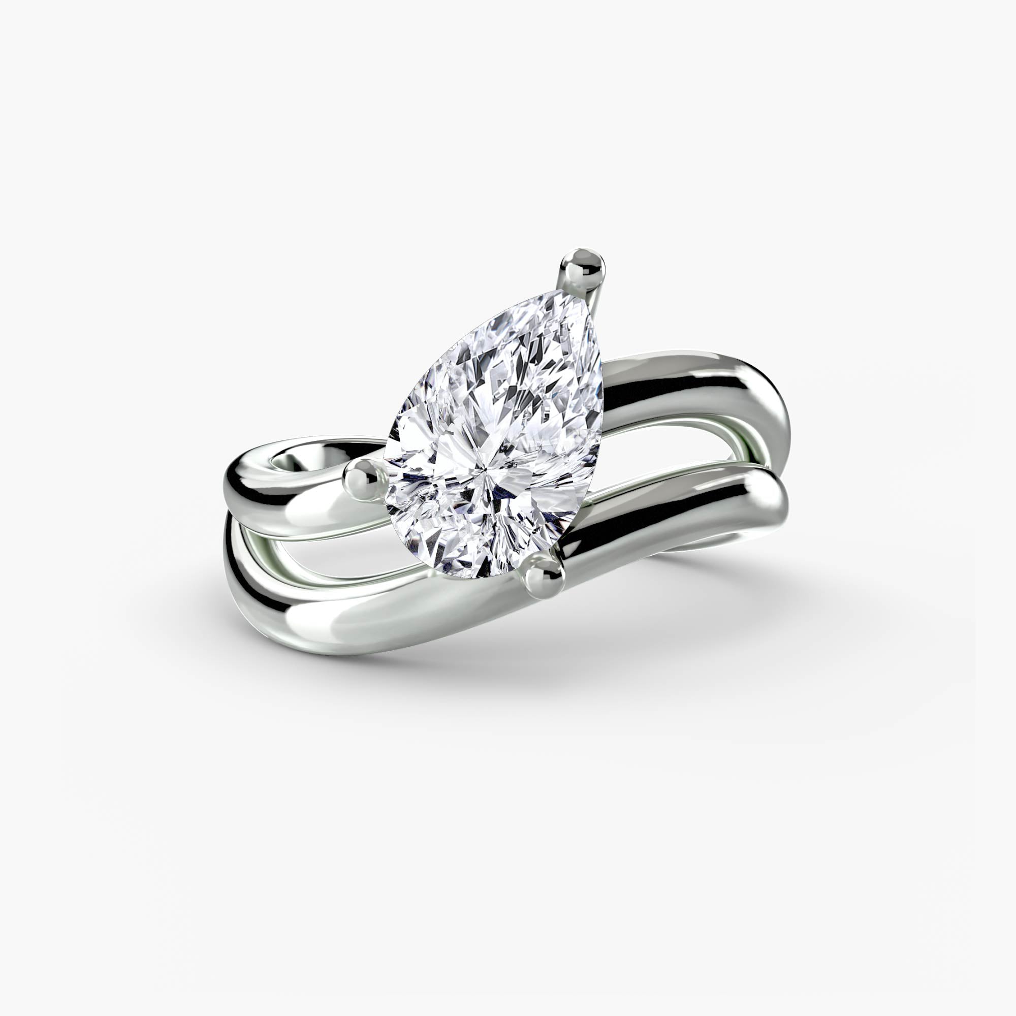 The Wave Ring 3 - diamond engagement ring - VYKA Diamonds