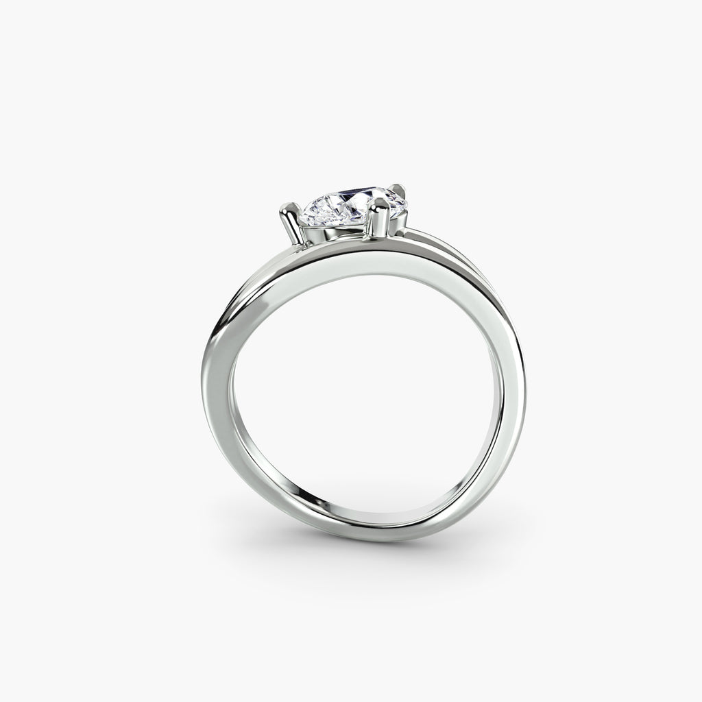 The Wave Ring 3 - diamond engagement ring - VYKA Diamonds
