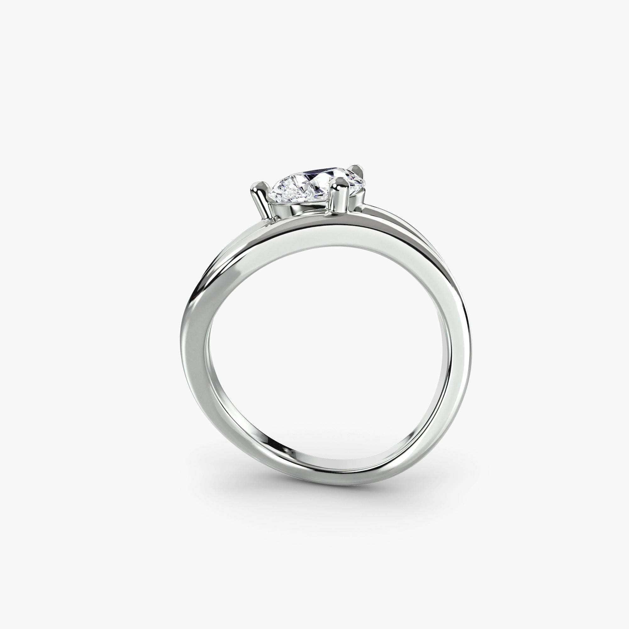 The Wave Ring 3 - diamond engagement ring - VYKA Diamonds