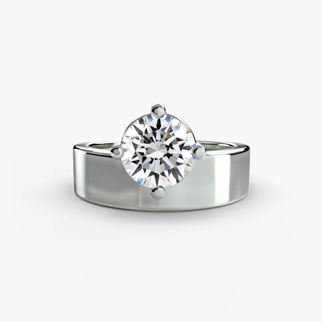 Wide Band Solitaire - VYKA Diamonds