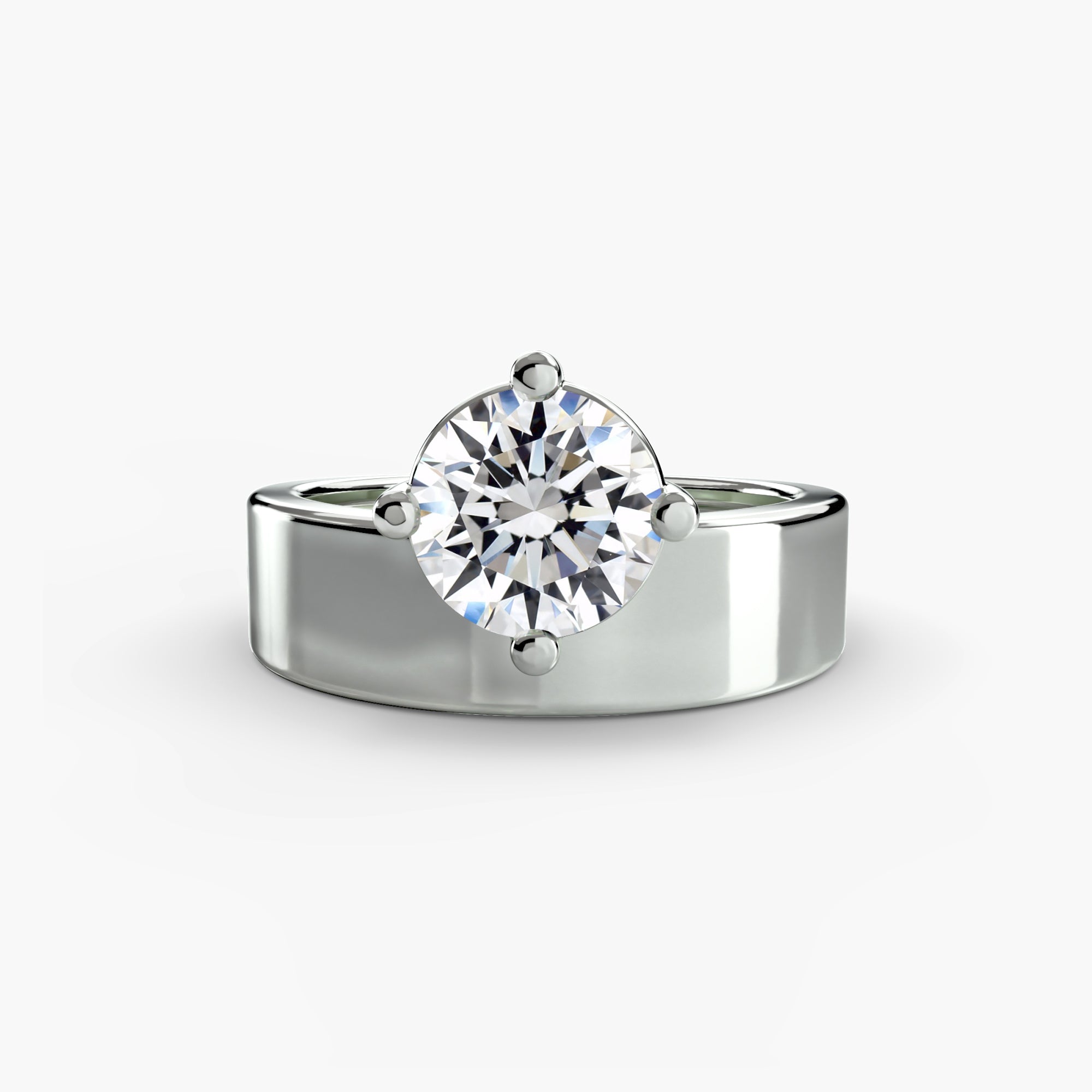 Wide Band Solitaire - VYKA Diamonds