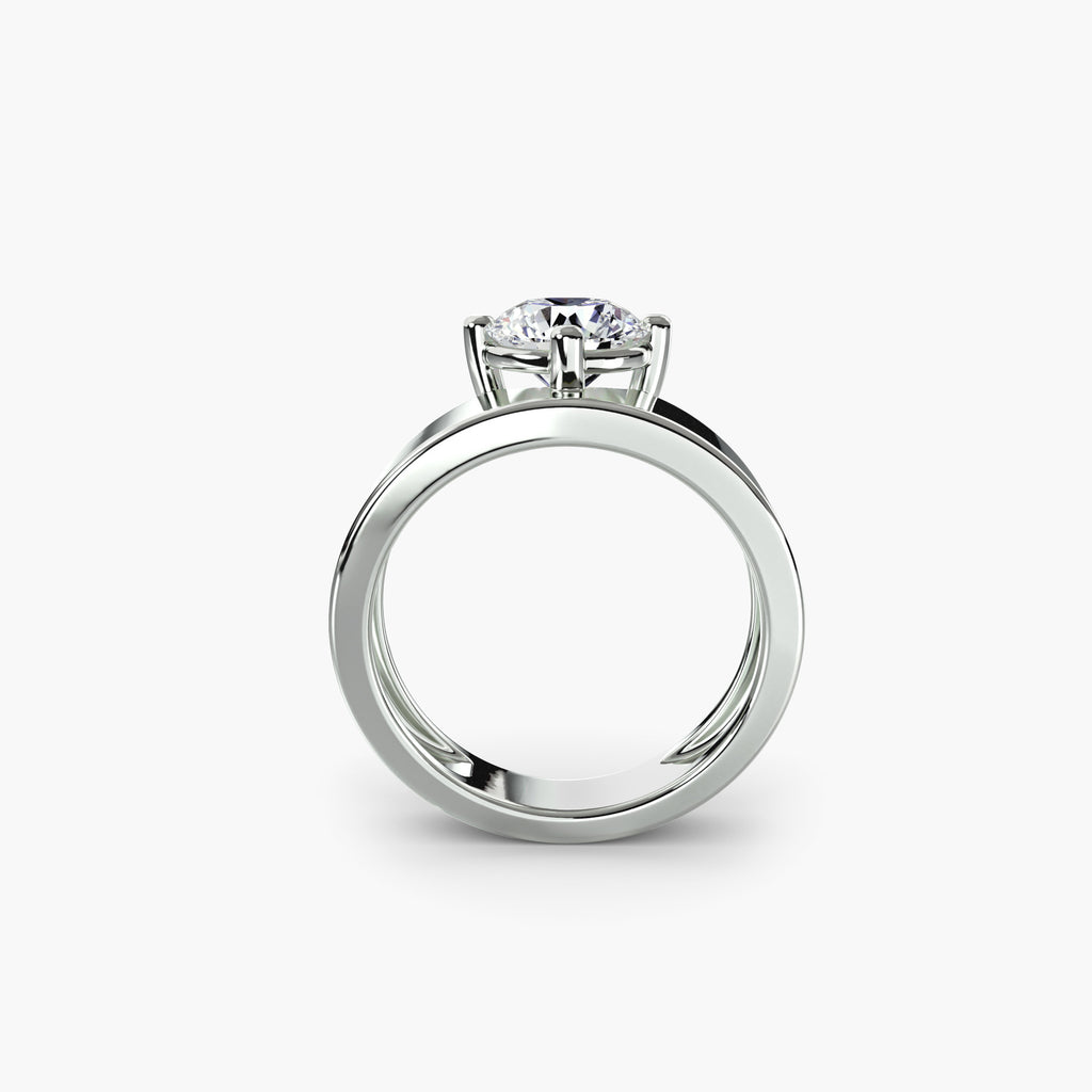 Wide Band Solitaire - VYKA Diamonds