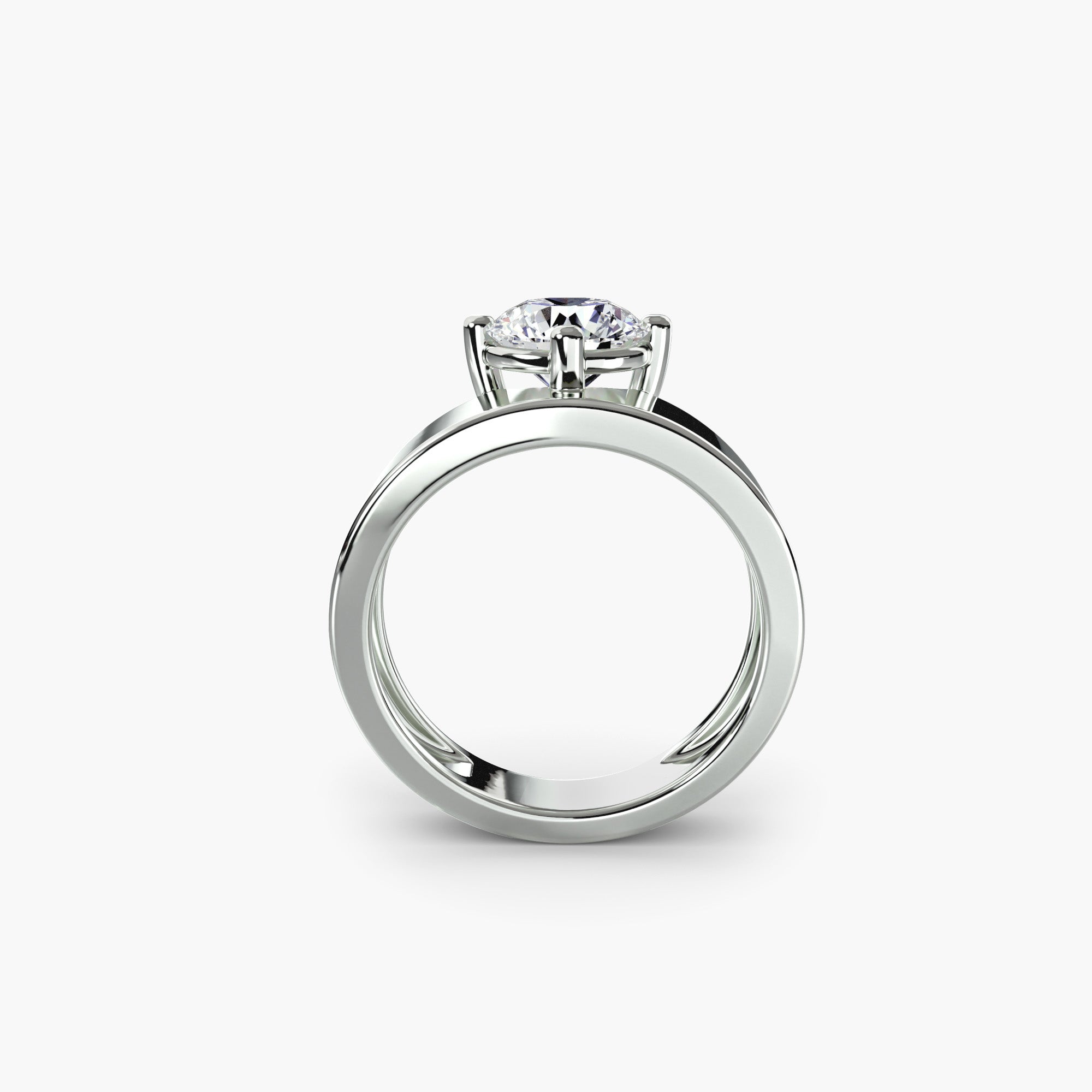 Wide Band Solitaire - VYKA Diamonds