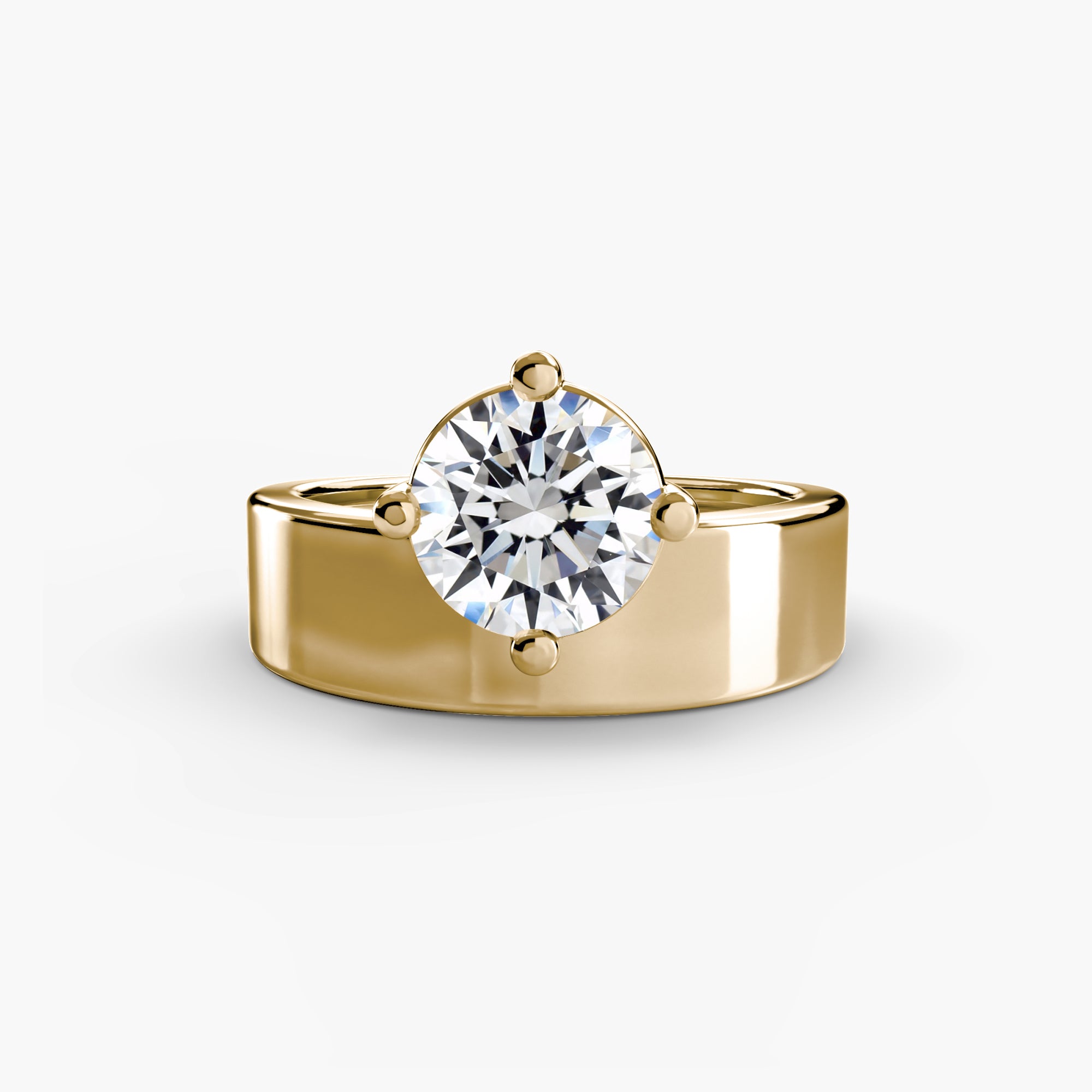 Wide Band Solitaire - VYKA Diamonds
