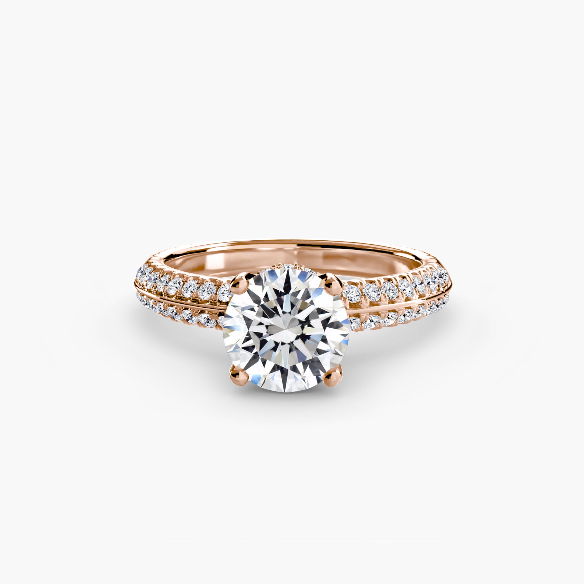 Solitaire with Pavé - VYKA Diamonds