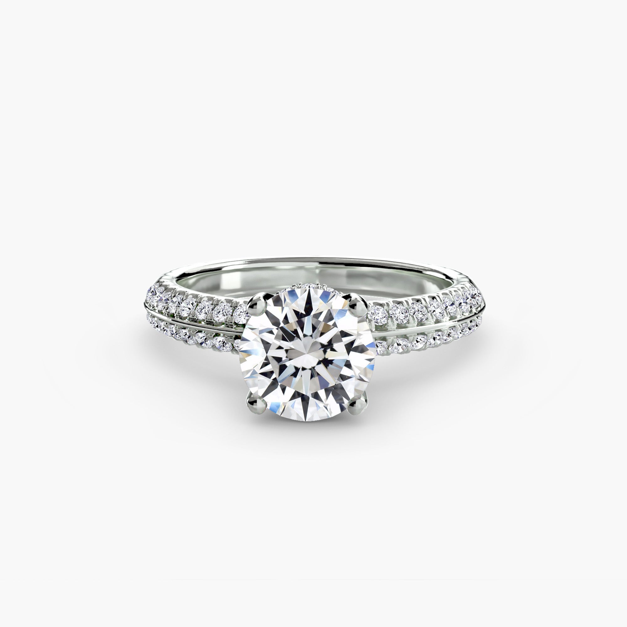 Solitaire with Pavé - VYKA Diamonds