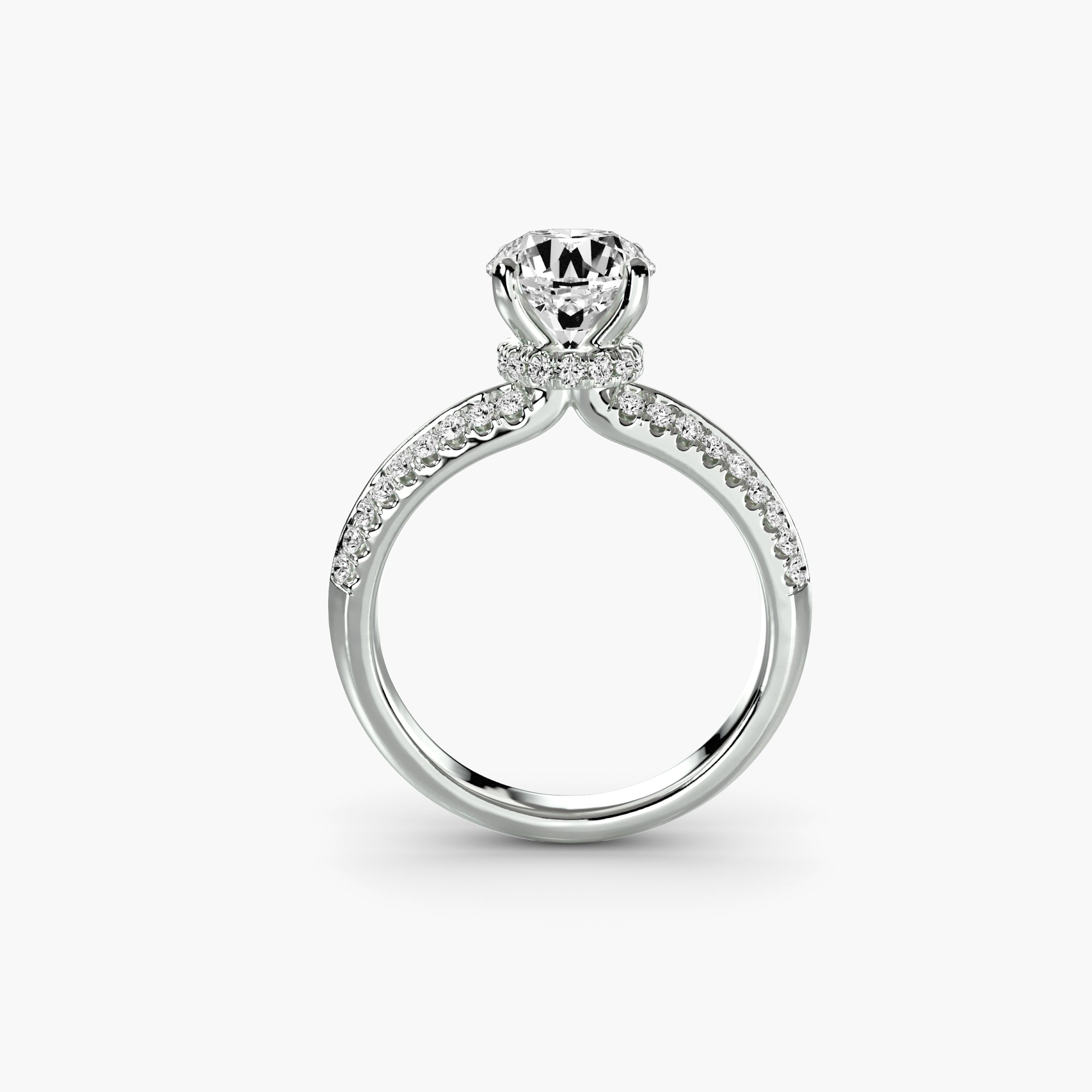 Solitaire with Pavé - VYKA Diamonds