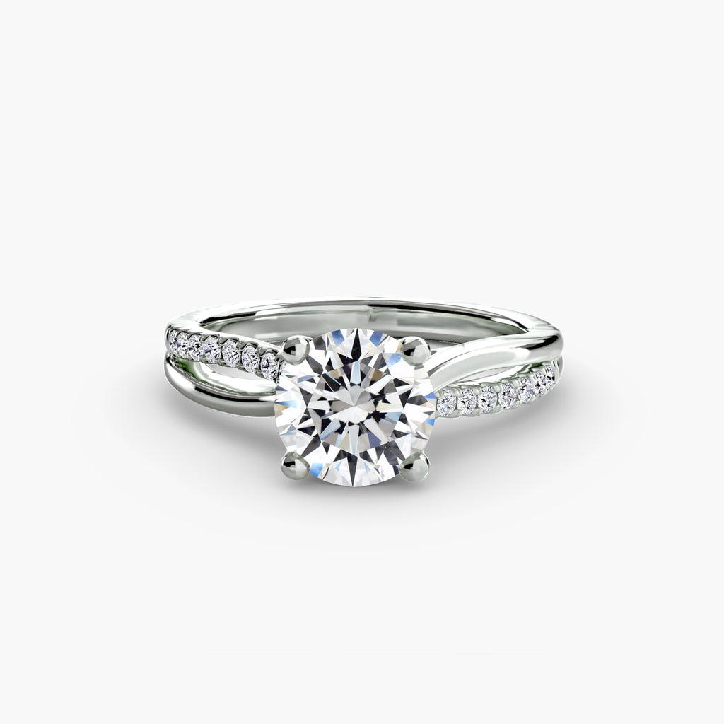 The Split Shank Pavé Solitaire - VYKA Diamonds