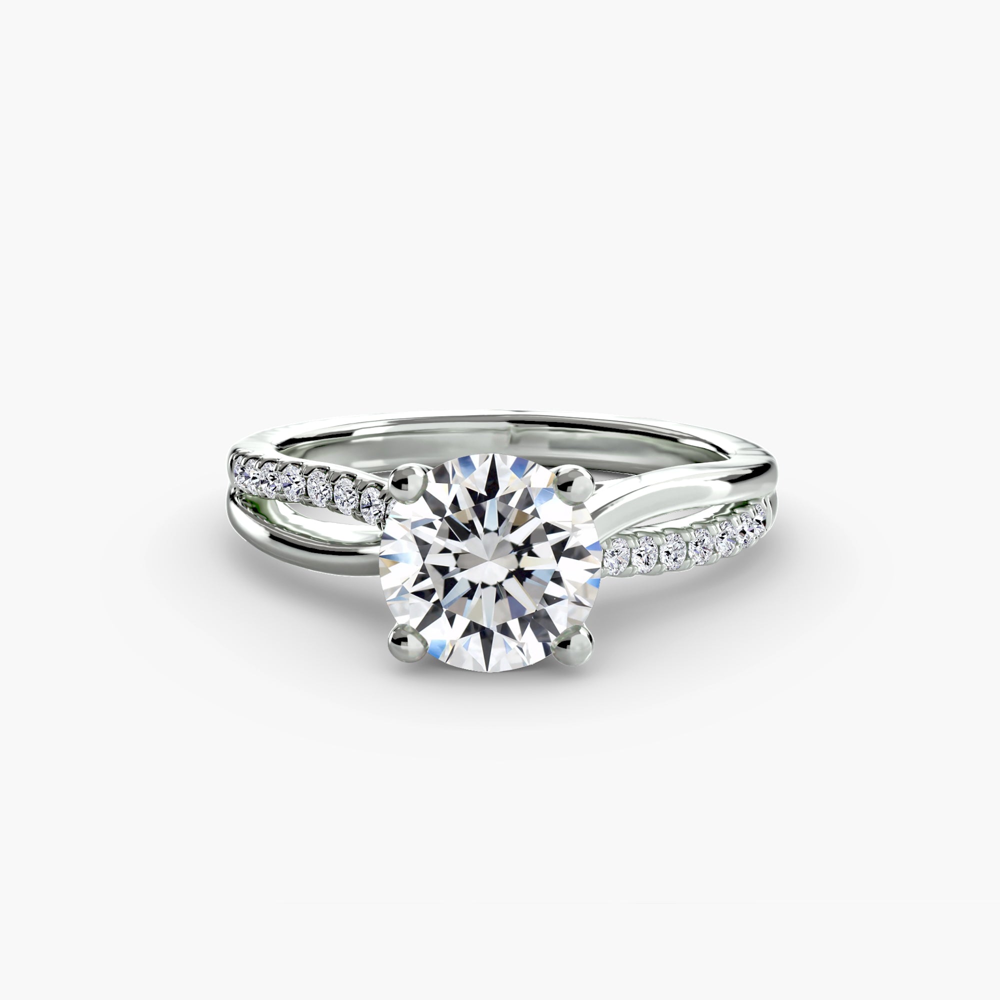 The Split Shank Pavé Solitaire - VYKA Diamonds