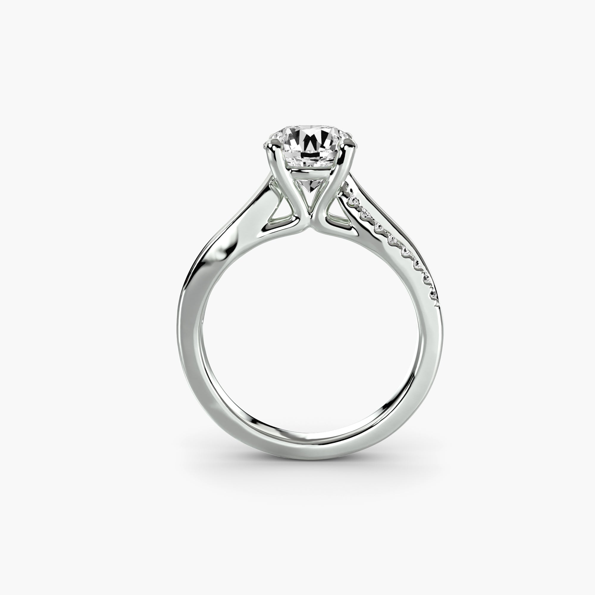 The Split Shank Pavé Solitaire - VYKA Diamonds