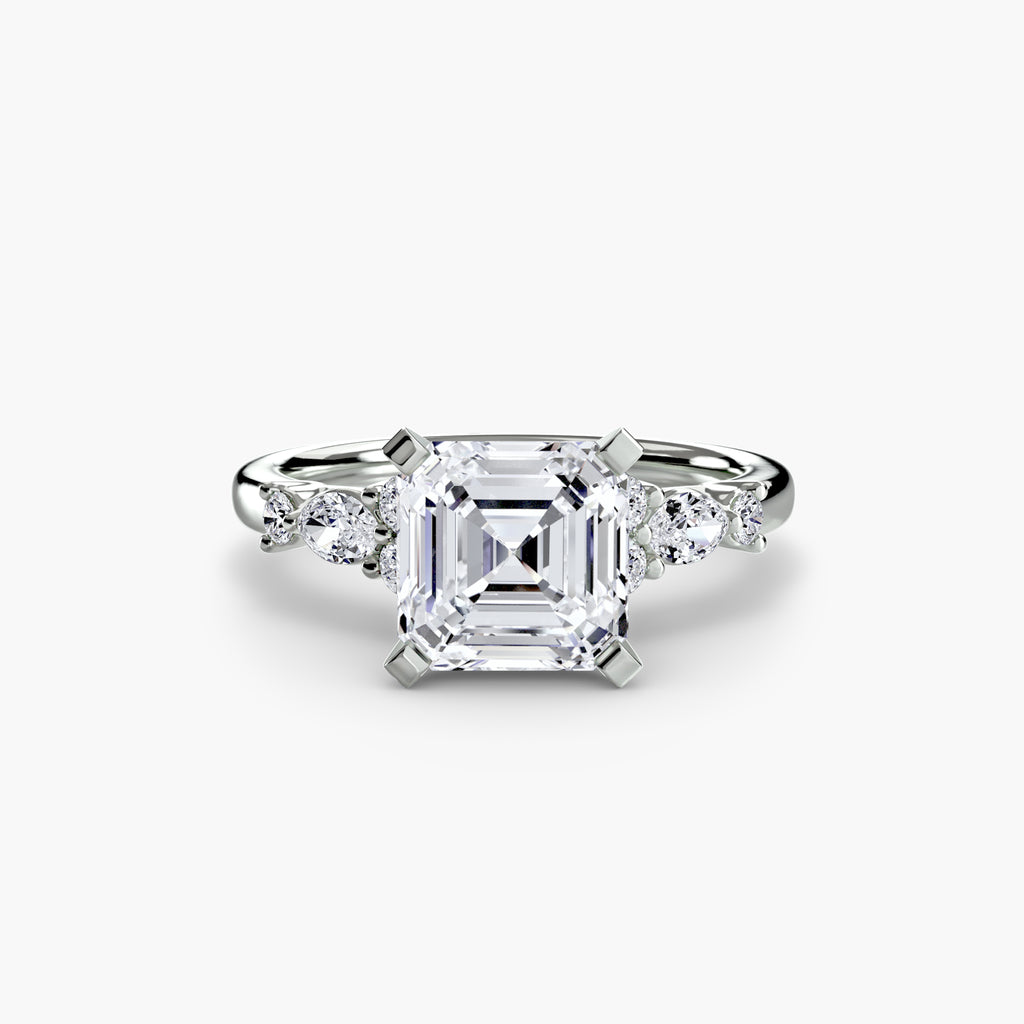 The Floral Accent Solitaire - VYKA Diamonds