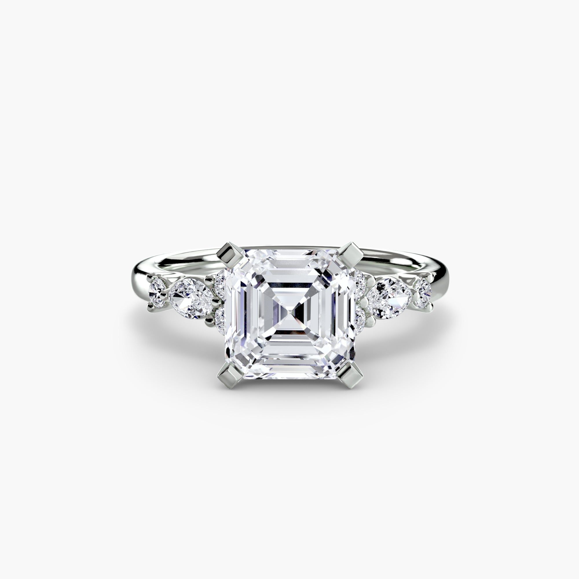 The Floral Accent Solitaire - VYKA Diamonds