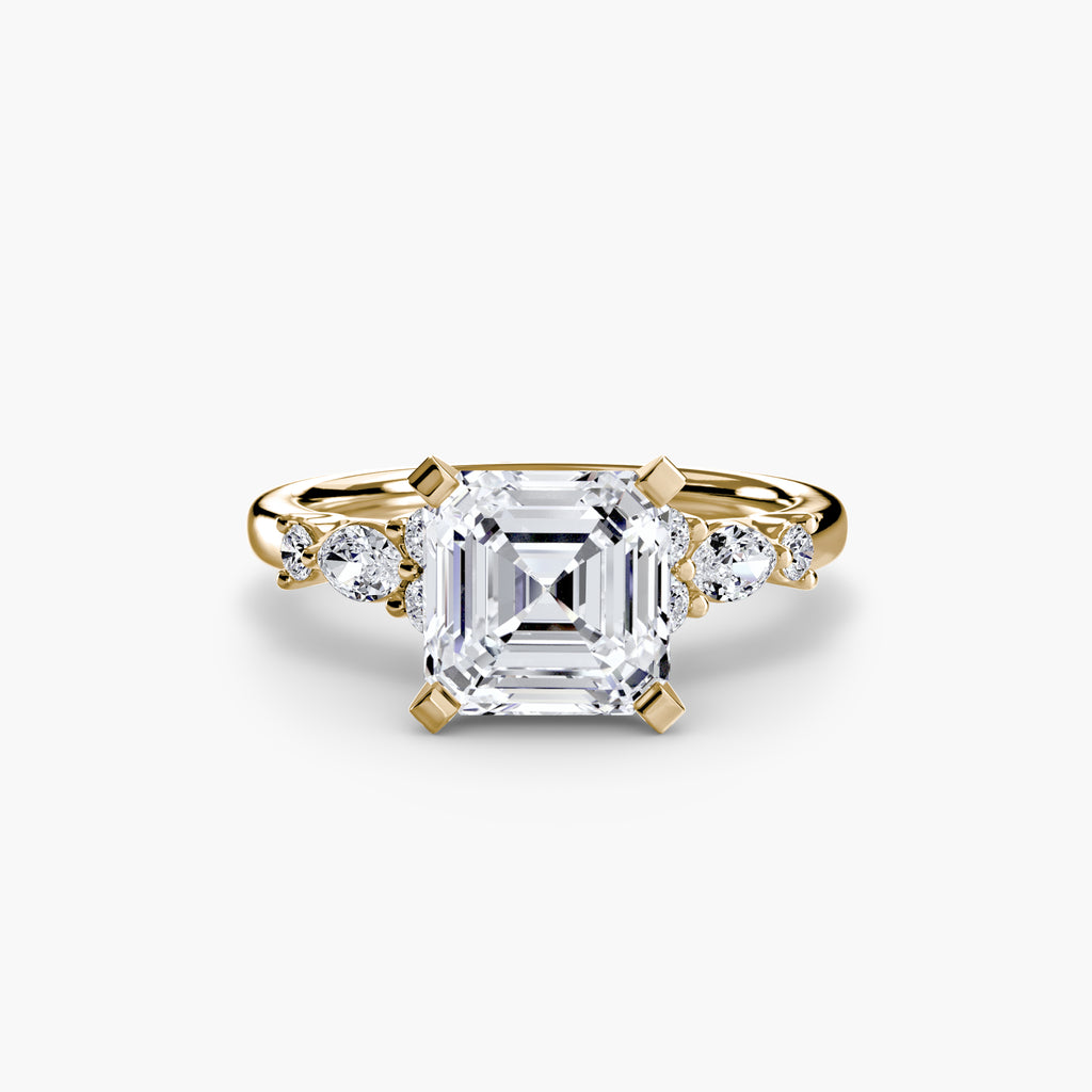 The Floral Accent Solitaire - VYKA Diamonds