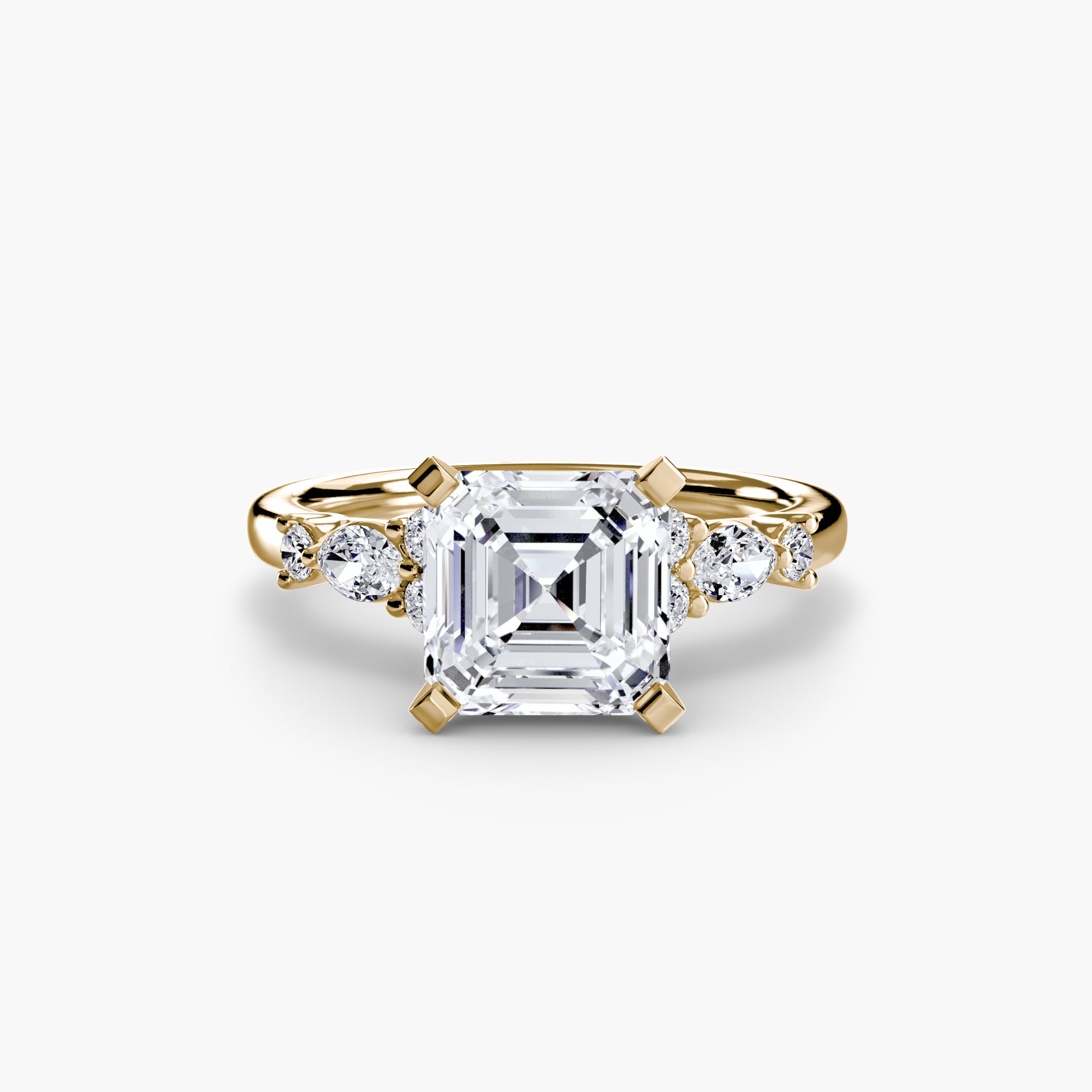 The Floral Accent Solitaire - VYKA Diamonds