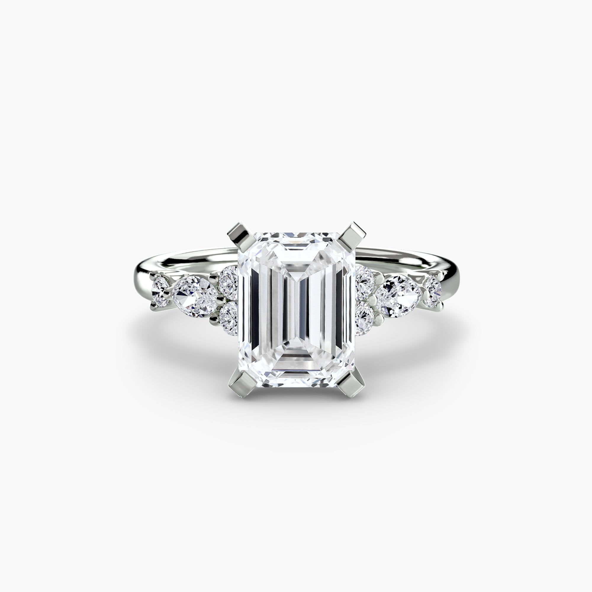The Floral Accent Solitaire - VYKA Diamonds