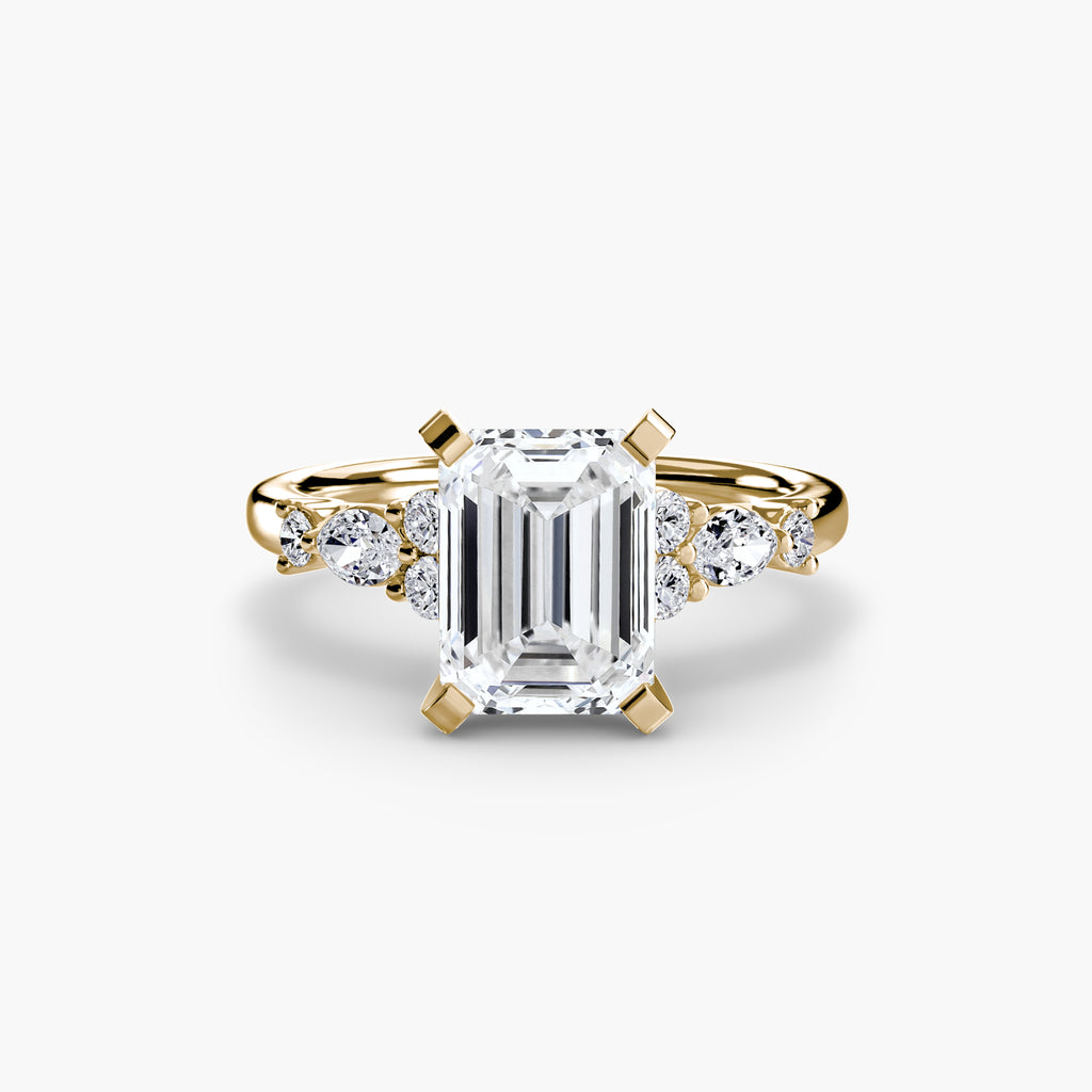 The Floral Accent Solitaire - VYKA Diamonds