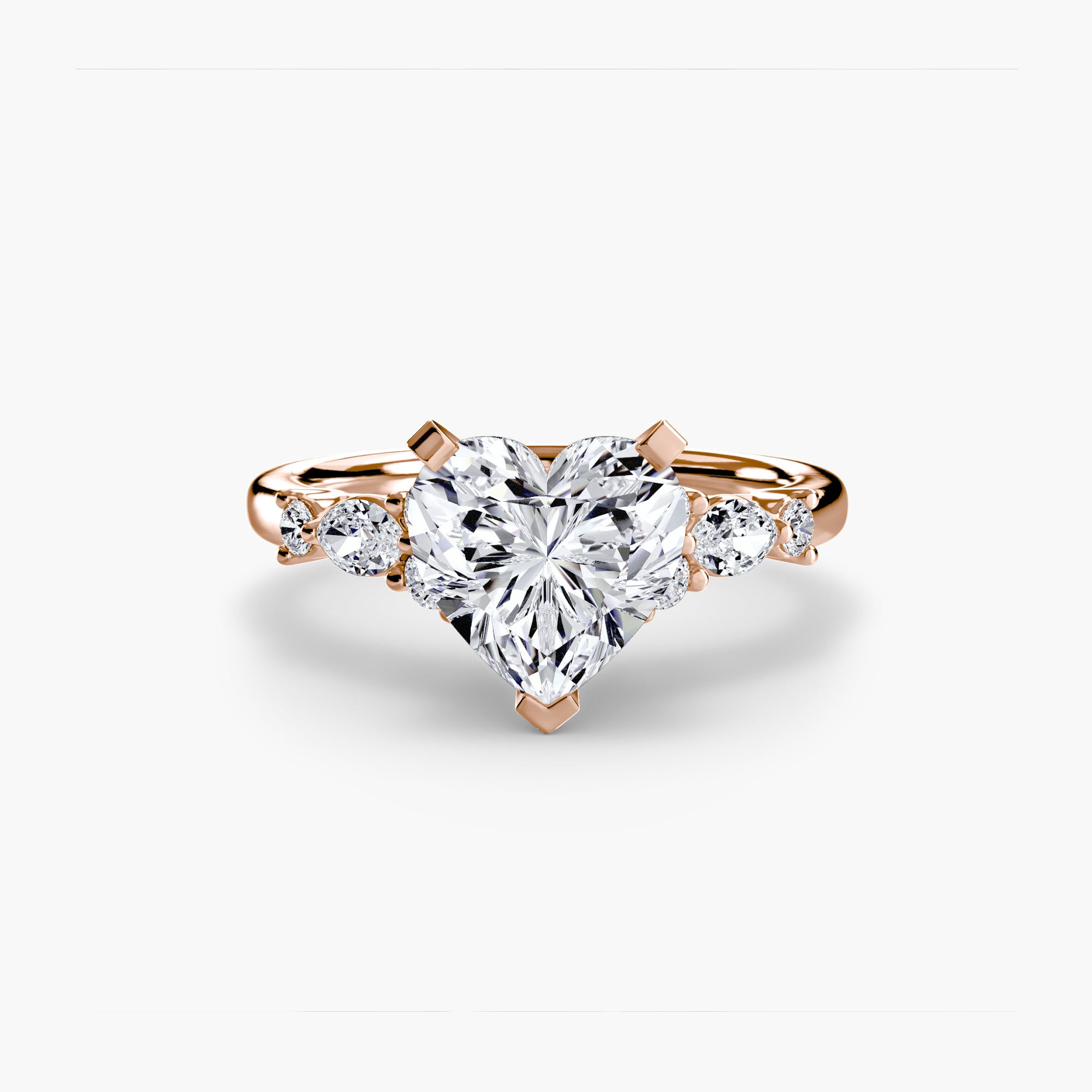 The Floral Accent Solitaire - VYKA Diamonds