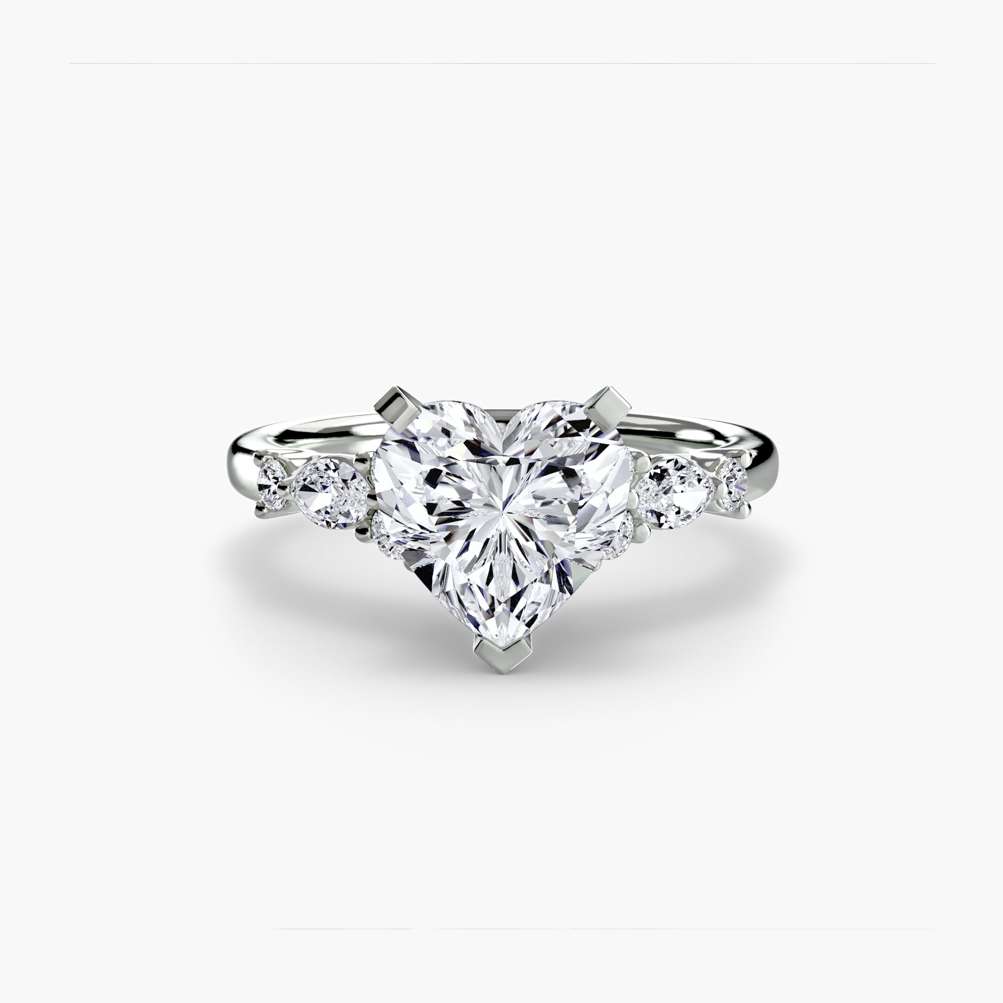 The Floral Accent Solitaire - VYKA Diamonds