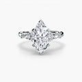 The Floral Accent Solitaire - VYKA Diamonds