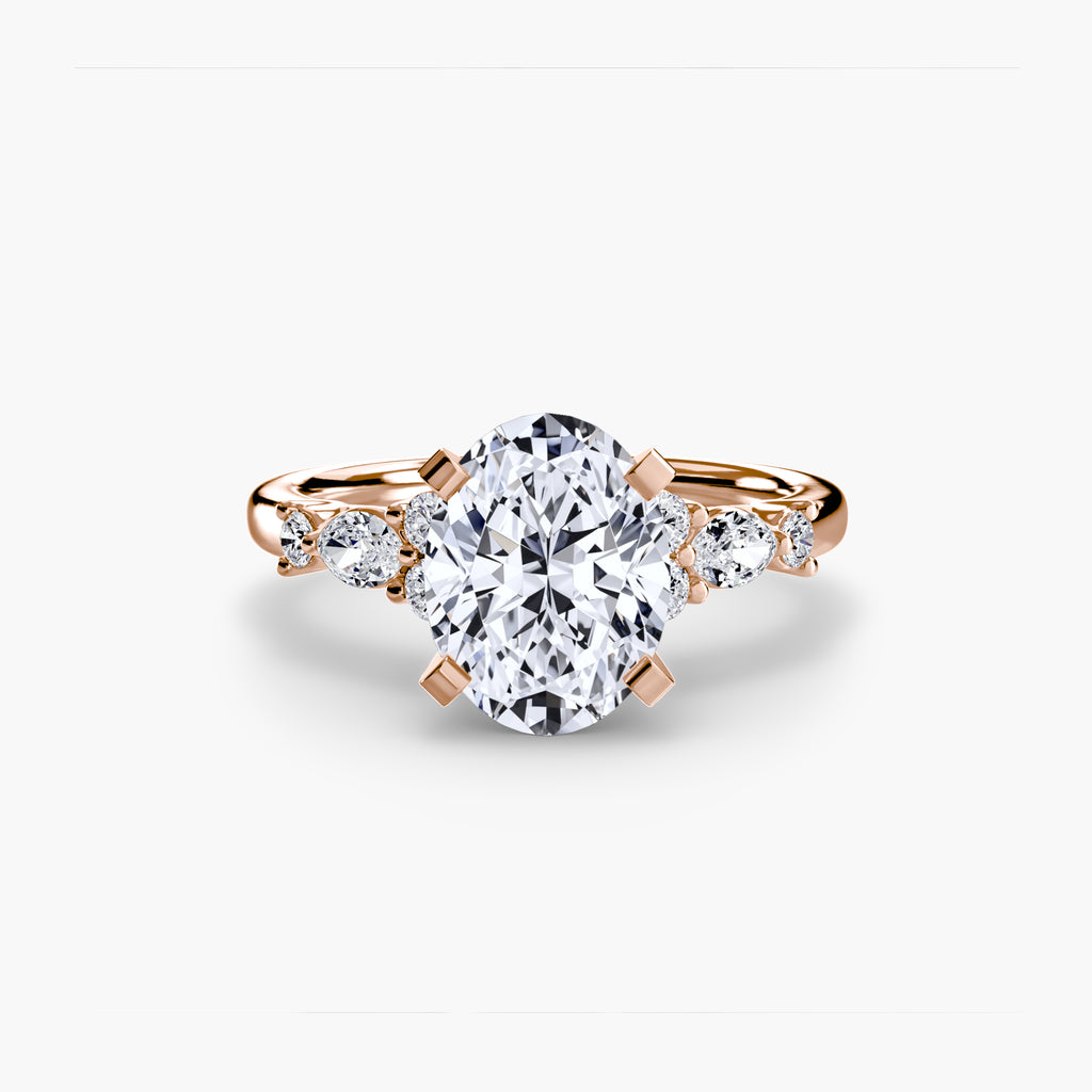 The Floral Accent Solitaire - VYKA Diamonds