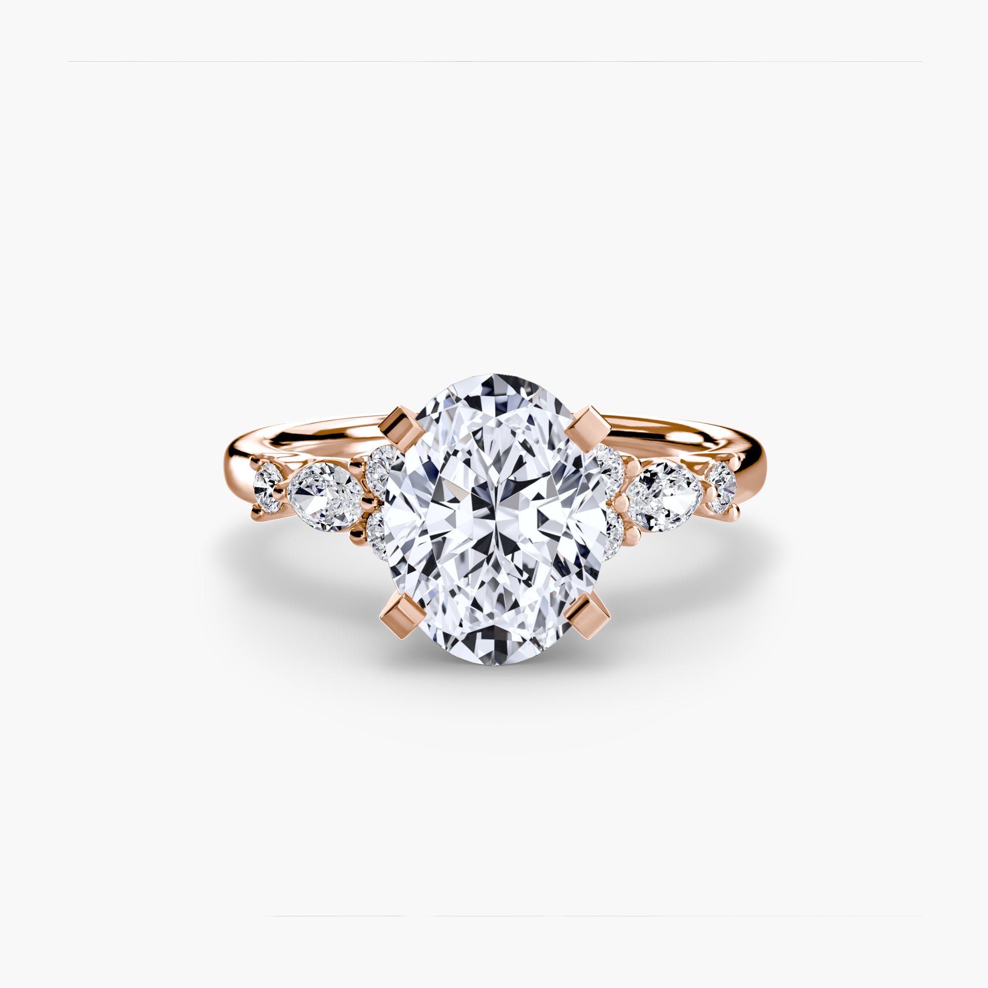 The Floral Accent Solitaire - VYKA Diamonds
