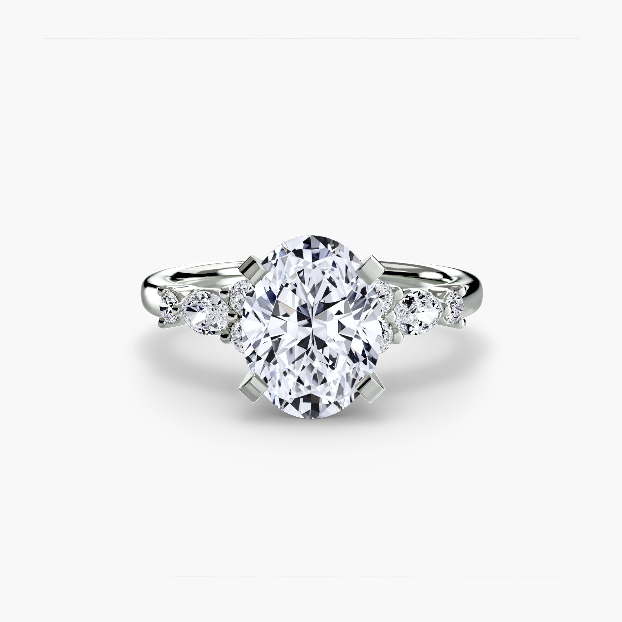 The Floral Accent Solitaire - VYKA Diamonds
