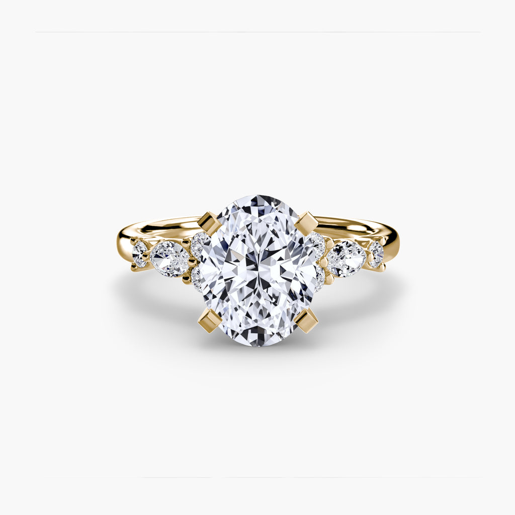 The Floral Accent Solitaire - VYKA Diamonds