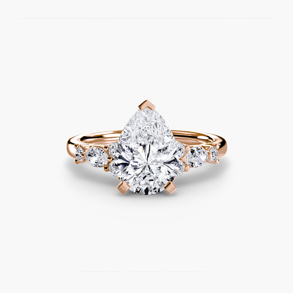 The Floral Accent Solitaire - VYKA Diamonds
