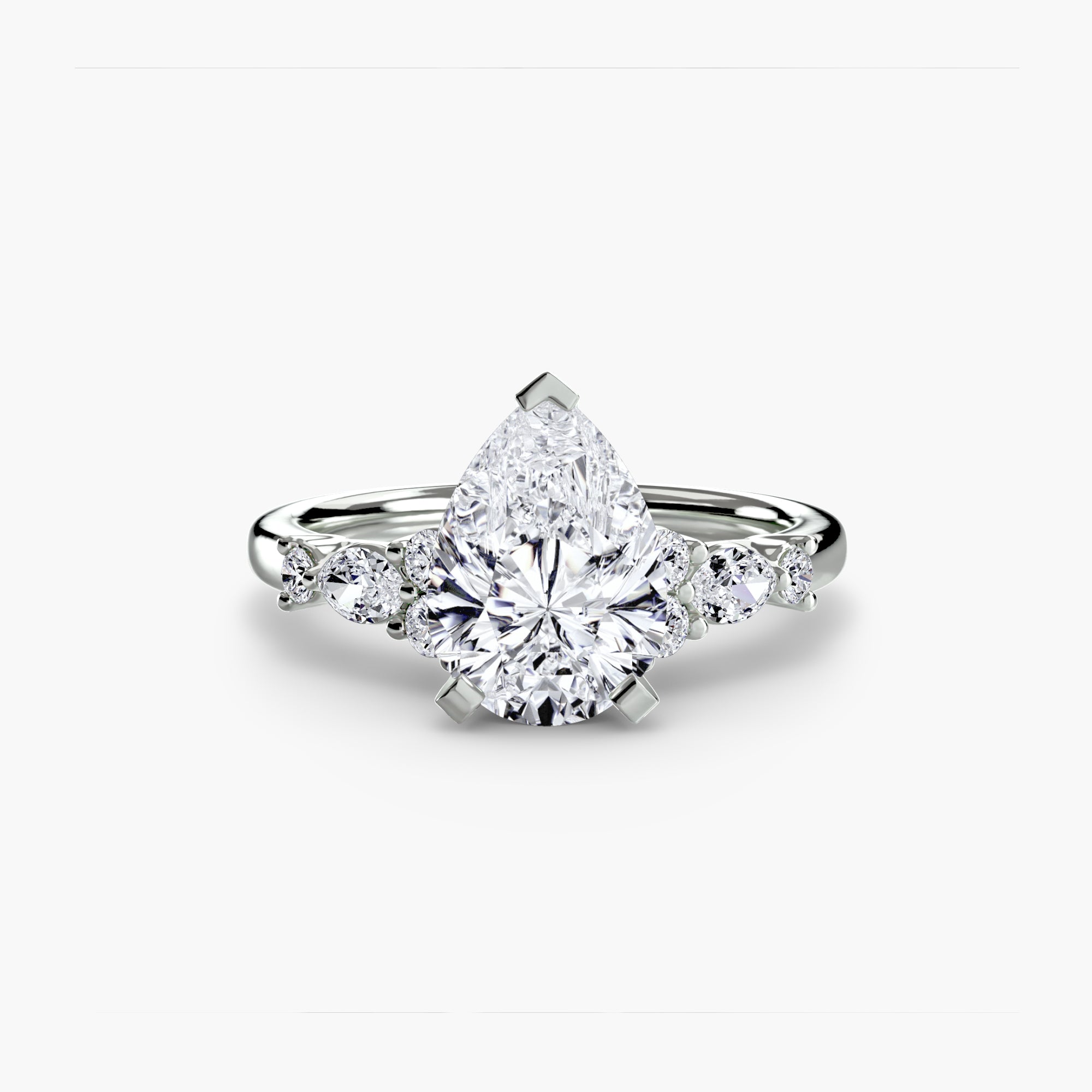 The Floral Accent Solitaire - VYKA Diamonds