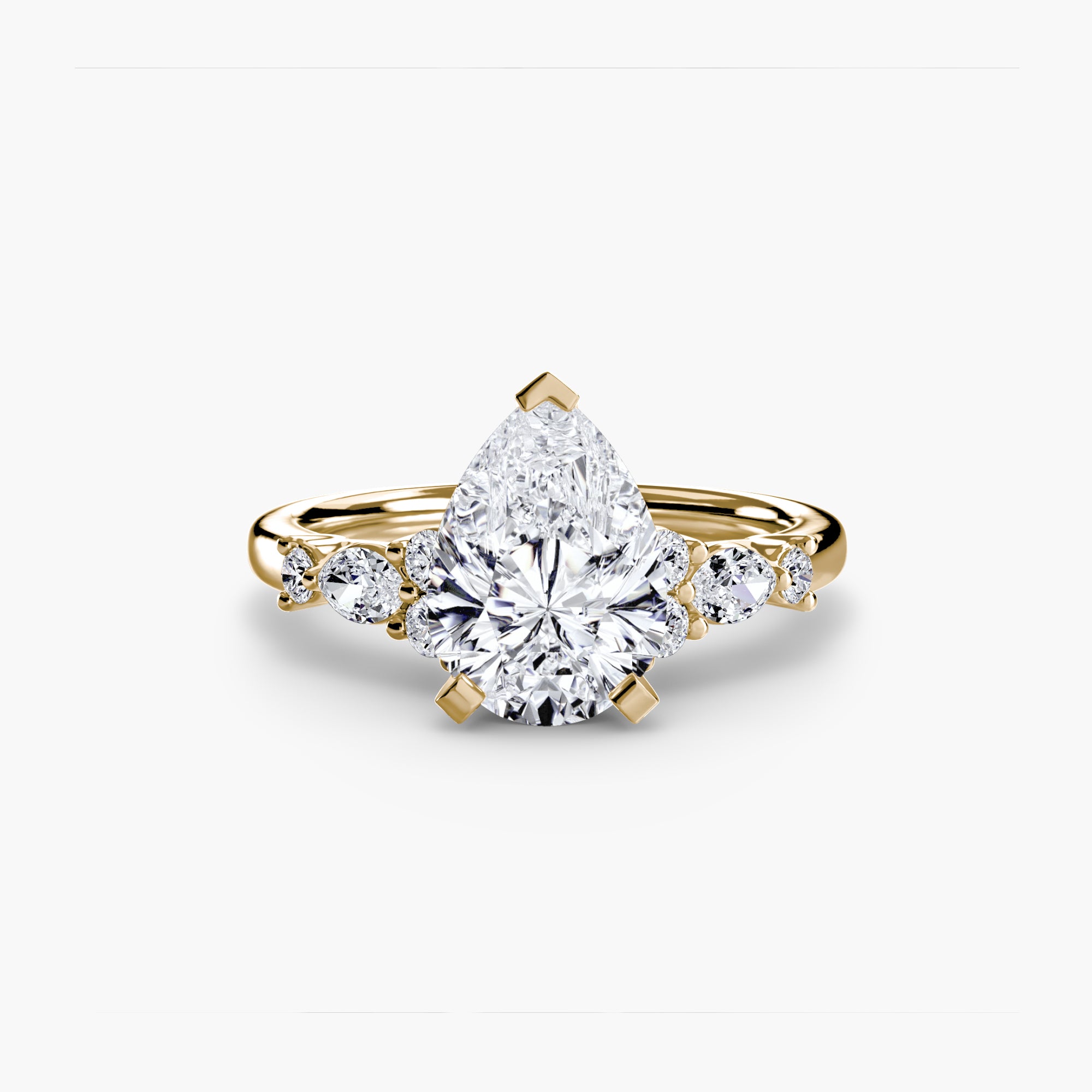 The Floral Accent Solitaire - VYKA Diamonds