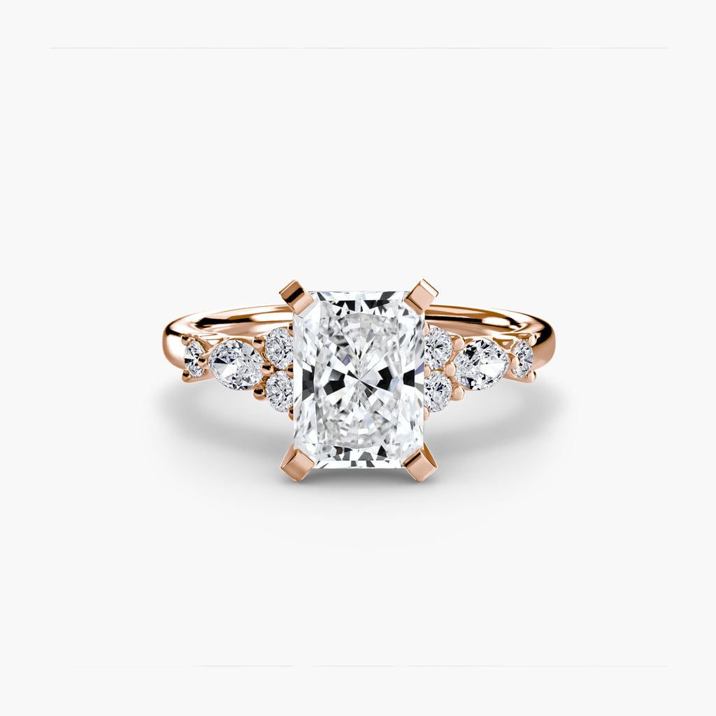 The Floral Accent Solitaire - VYKA Diamonds