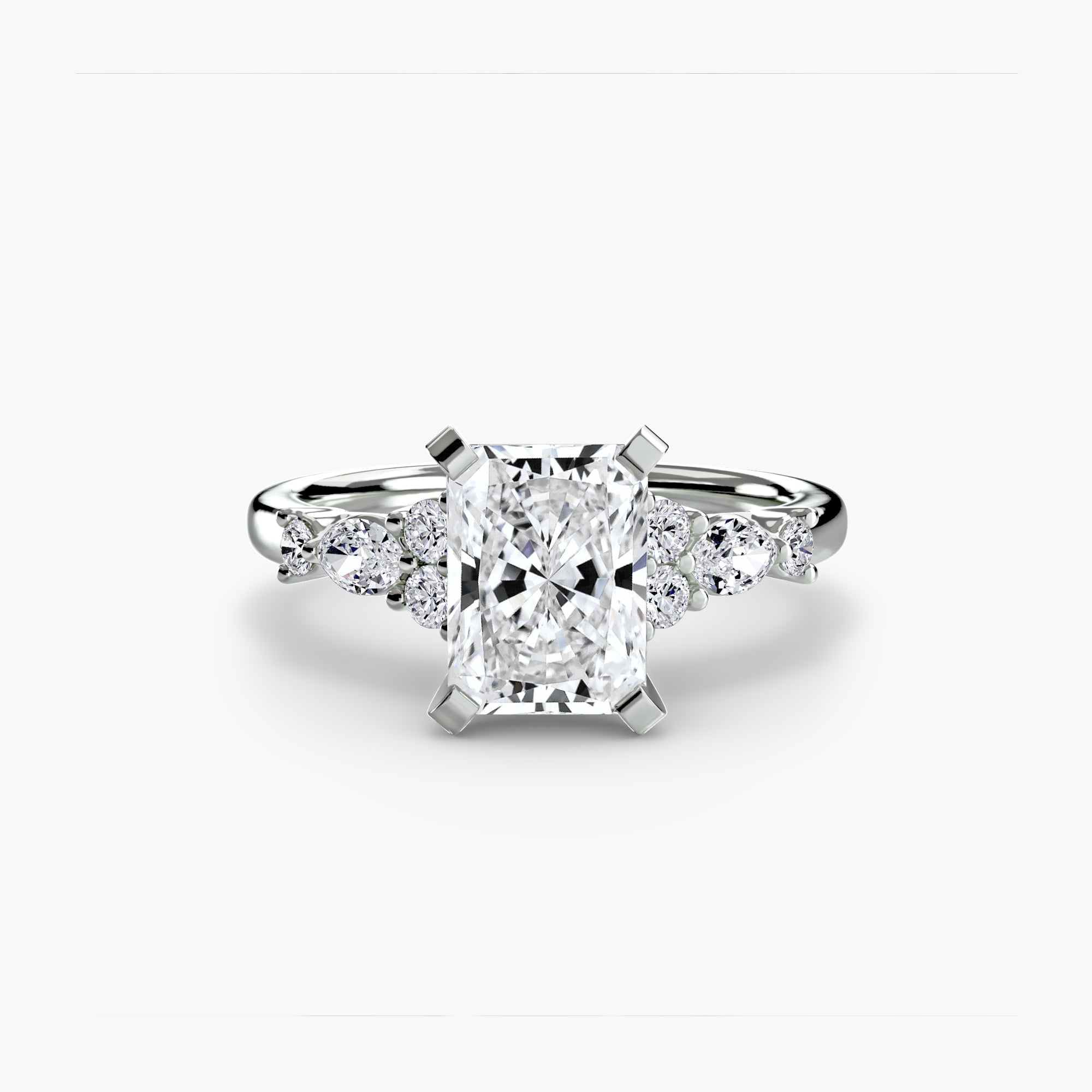 The Floral Accent Solitaire - VYKA Diamonds