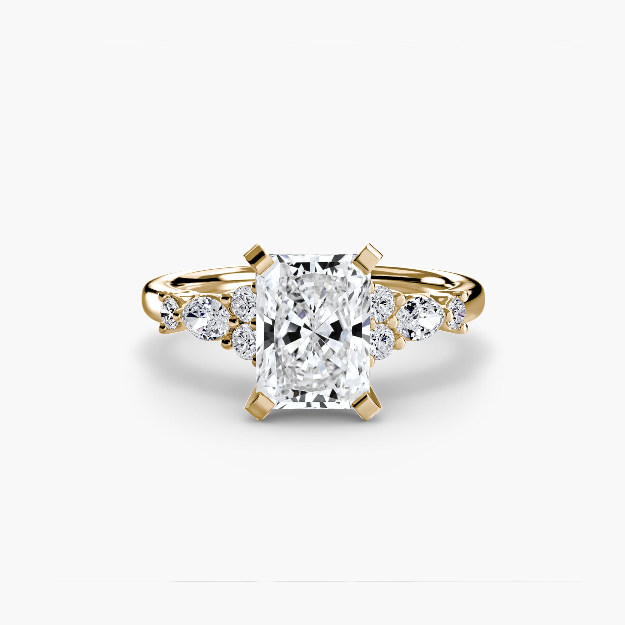The Floral Accent Solitaire - VYKA Diamonds