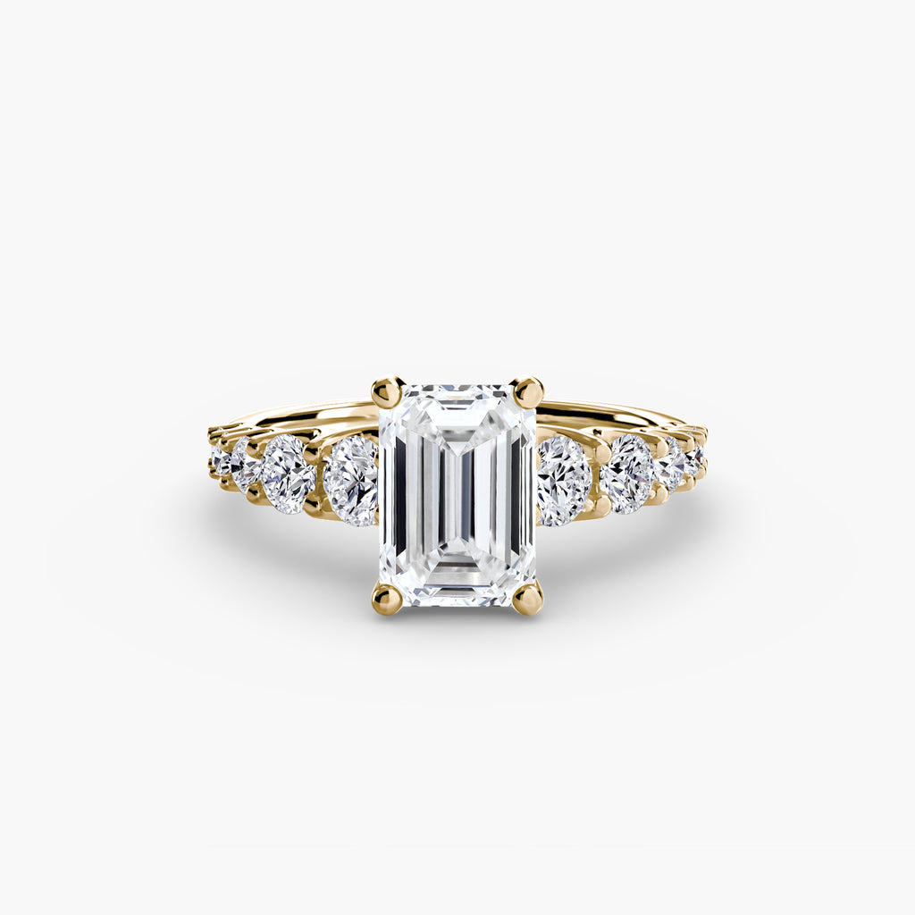 The Graduated Accent Ring - diamond engagement ring - VYKA Diamonds
