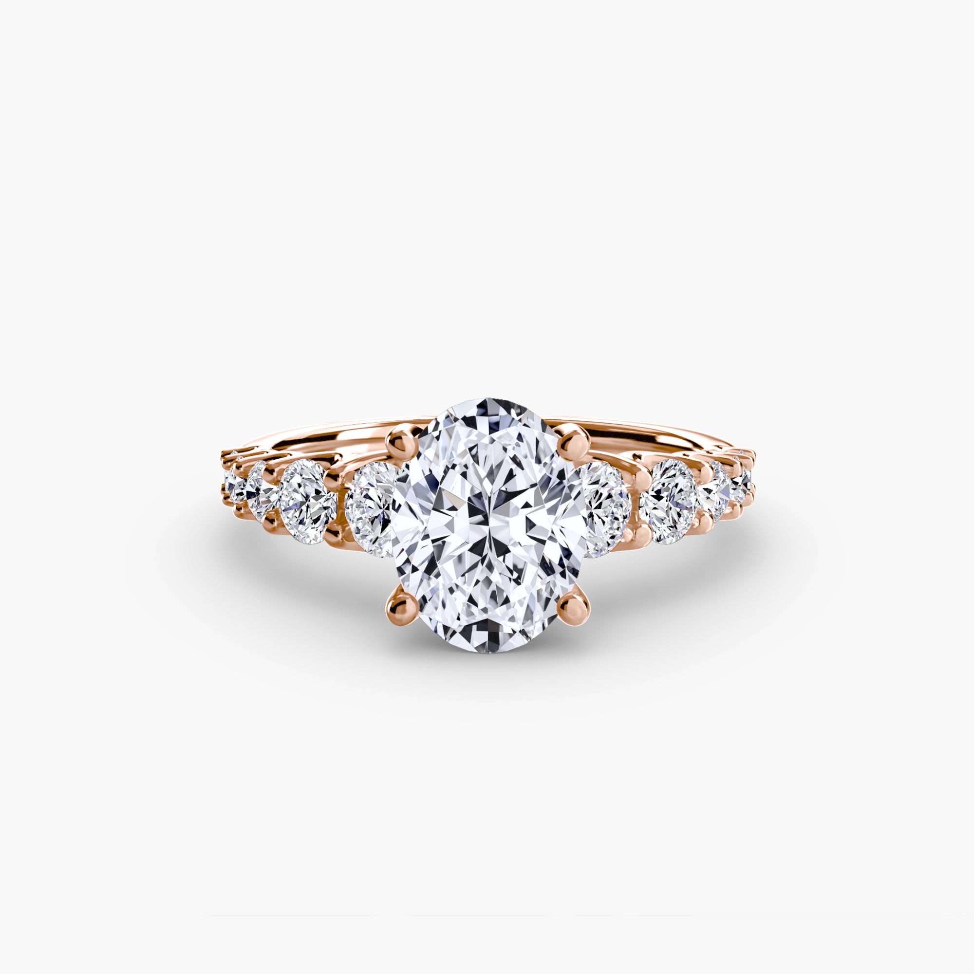 The Graduated Accent Ring - diamond engagement ring - VYKA Diamonds