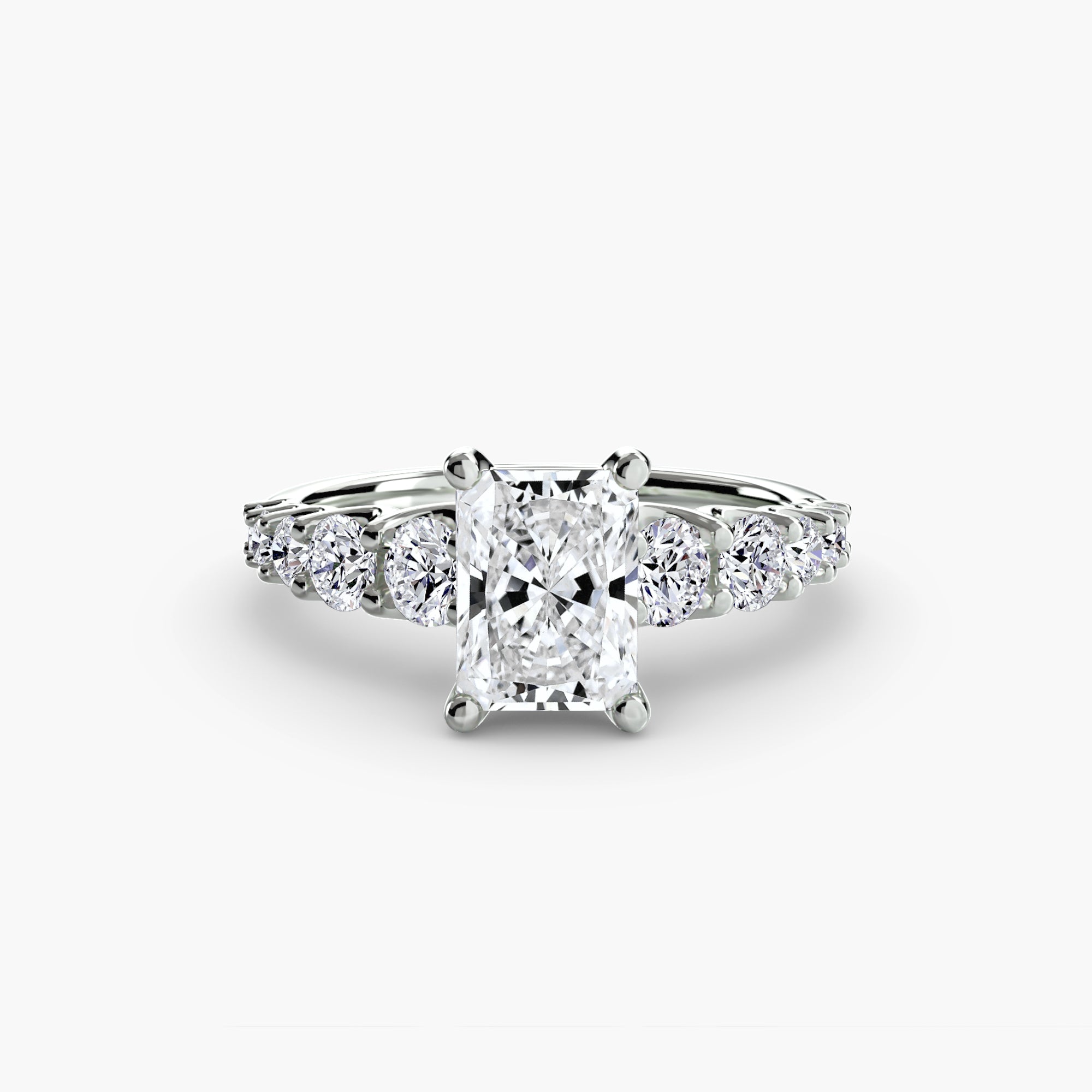 The Graduated Accent Ring - diamond engagement ring - VYKA Diamonds