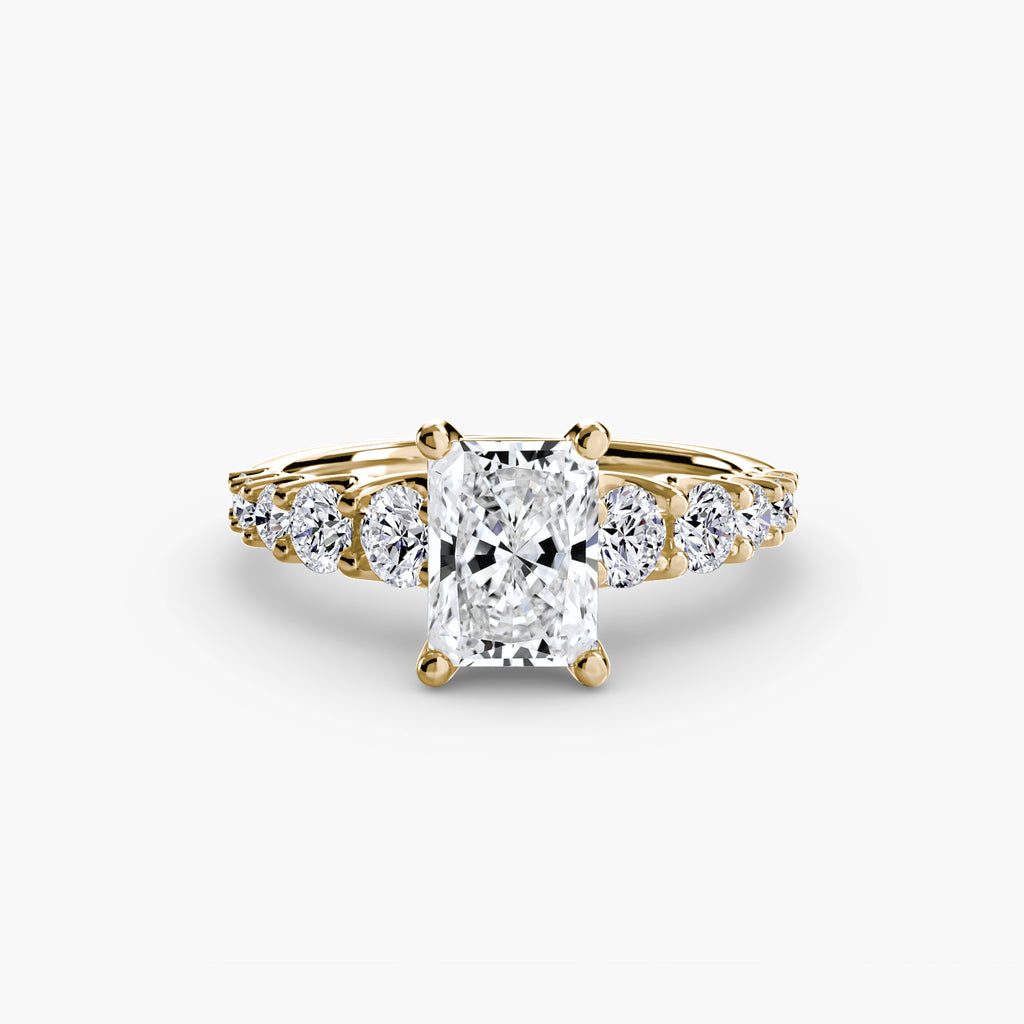 The Graduated Accent Ring - diamond engagement ring - VYKA Diamonds