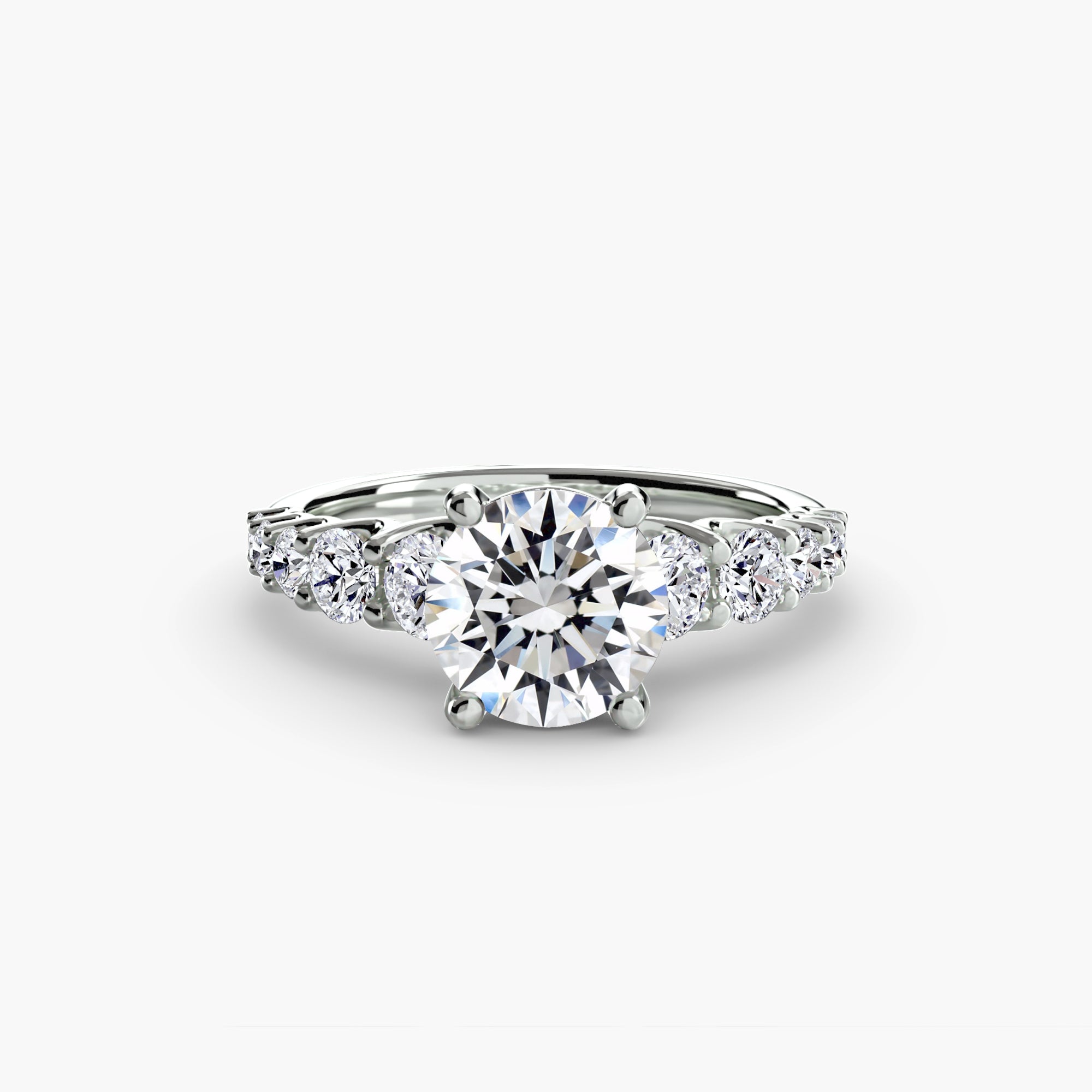 The Graduated Accent Ring - diamond engagement ring - VYKA Diamonds